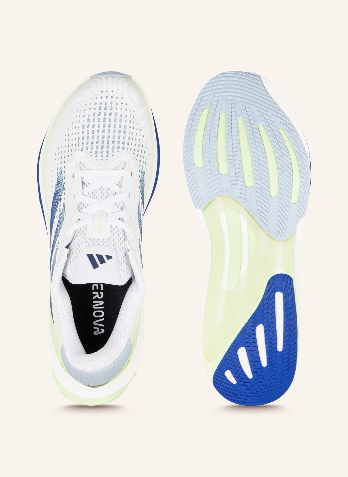 adidas Running shoes SUPERNOVA RISE, Color: WHITE/ BLUE/ NEON GREEN (Image 5)