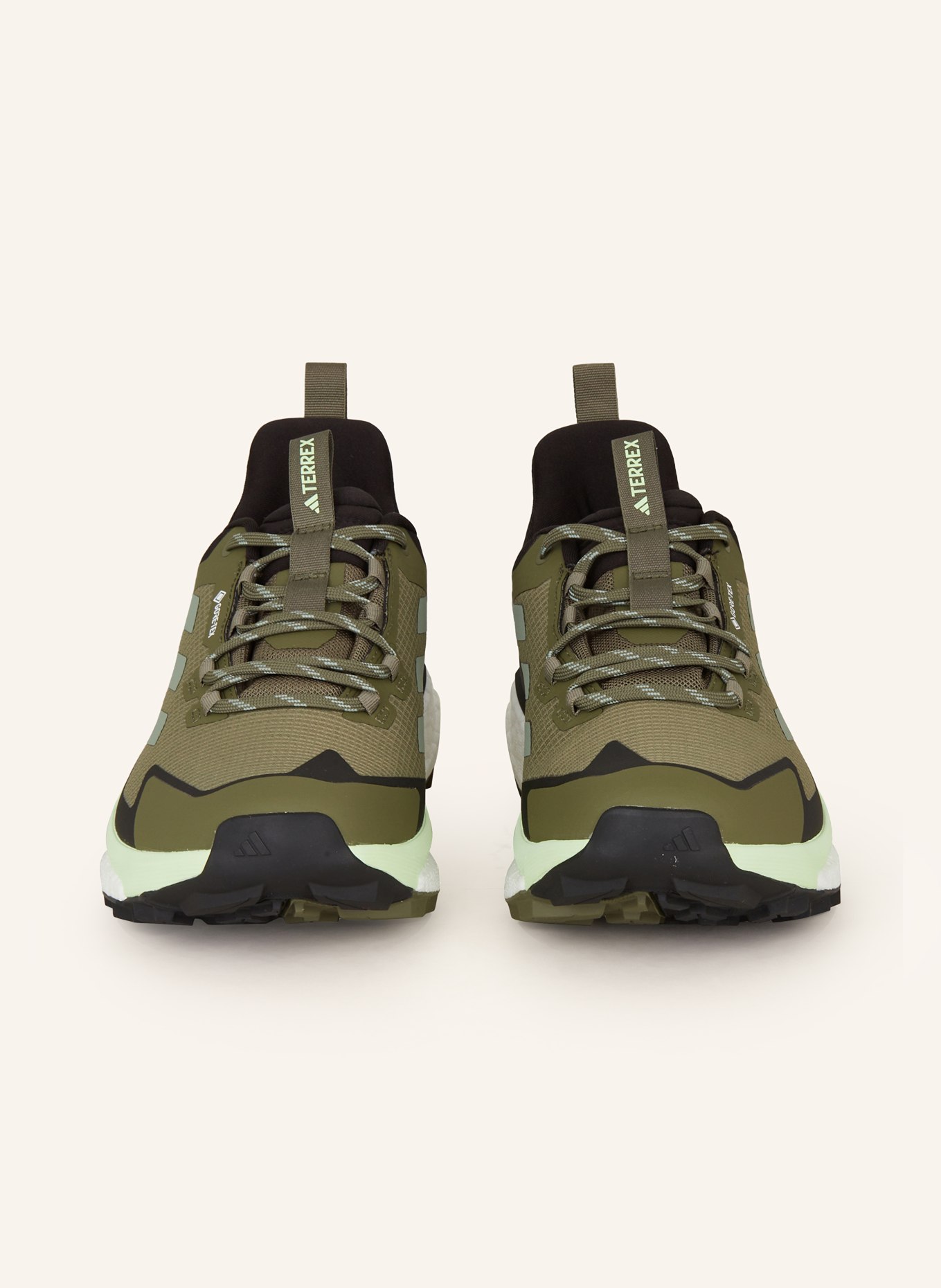 adidas TERREX Buty trekkingowe FREE HIKER 2.0 LOW GTX, Kolor: KHAKI/ CZARNY/ JASNOZIELONY (Obrazek 3)
