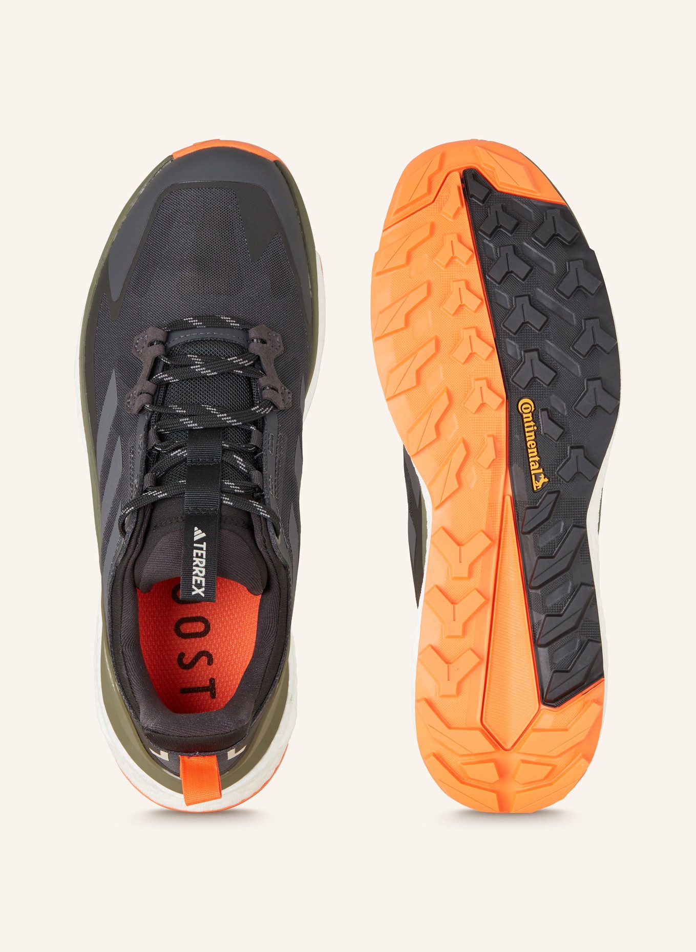 adidas TERREX Trekkingschuhe TERREX FREE HIKER 2 LOW, Farbe: SCHWARZ/ DUNKELGRAU/ KHAKI (Bild 5)