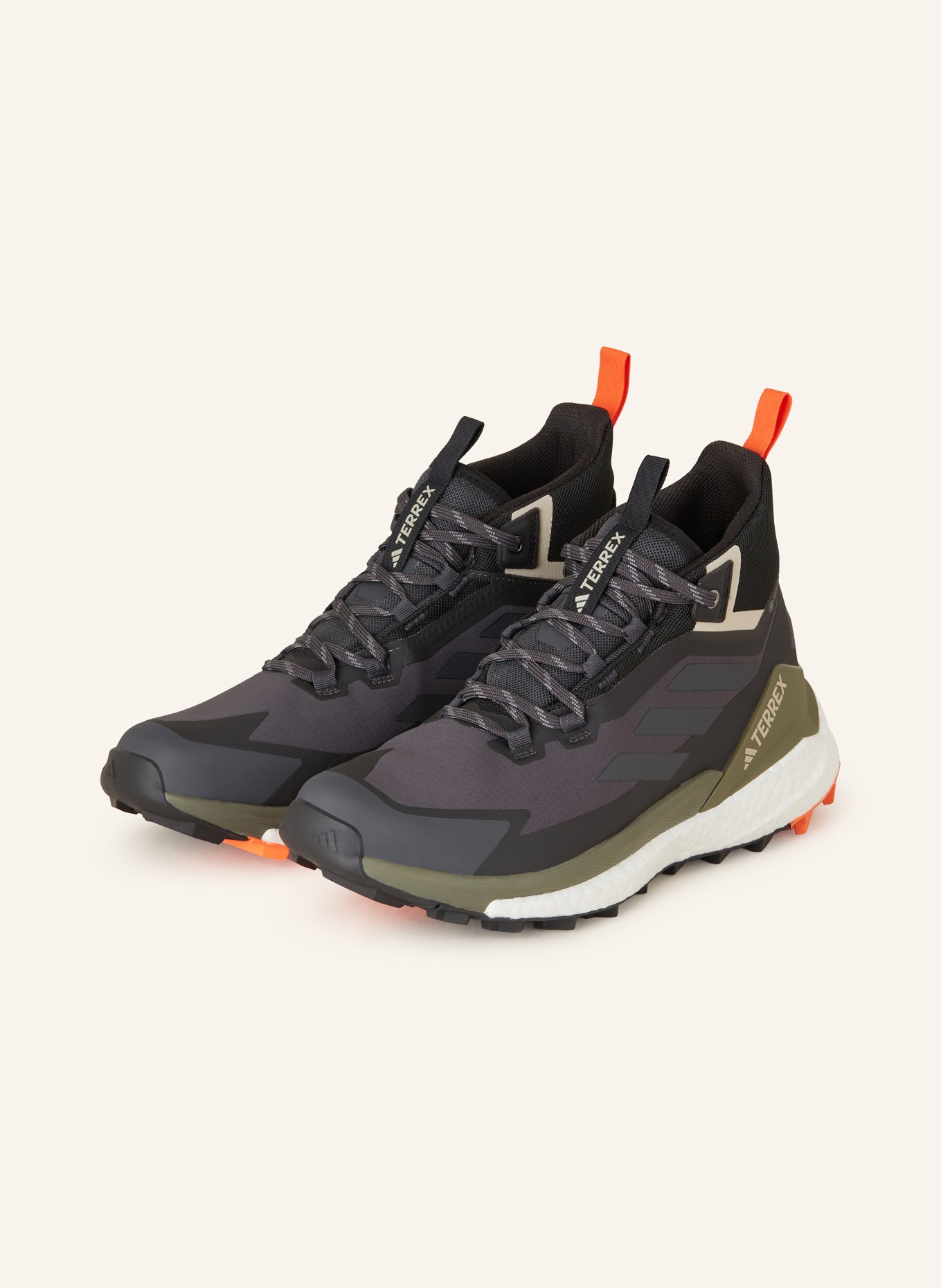 adidas TERREX Trekking shoes TERREX FREE HIKER 2 GTX, Color: BLACK/ DARK GRAY/ KHAKI (Image 1)