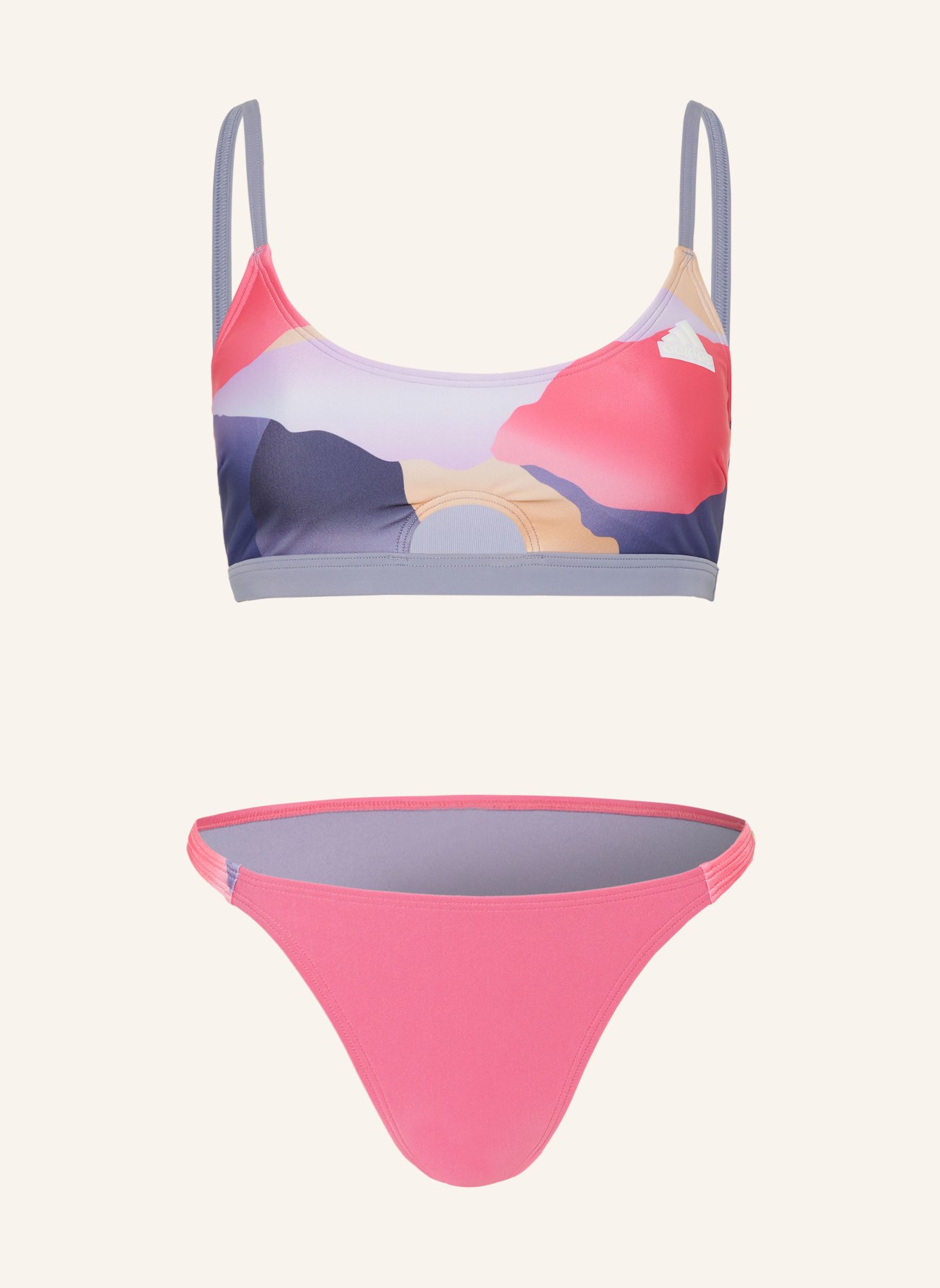 adidas Bustier-Bikini CE CAMO, Farbe: PINK/ BLAUGRAU/ HELLLILA (Bild 1)