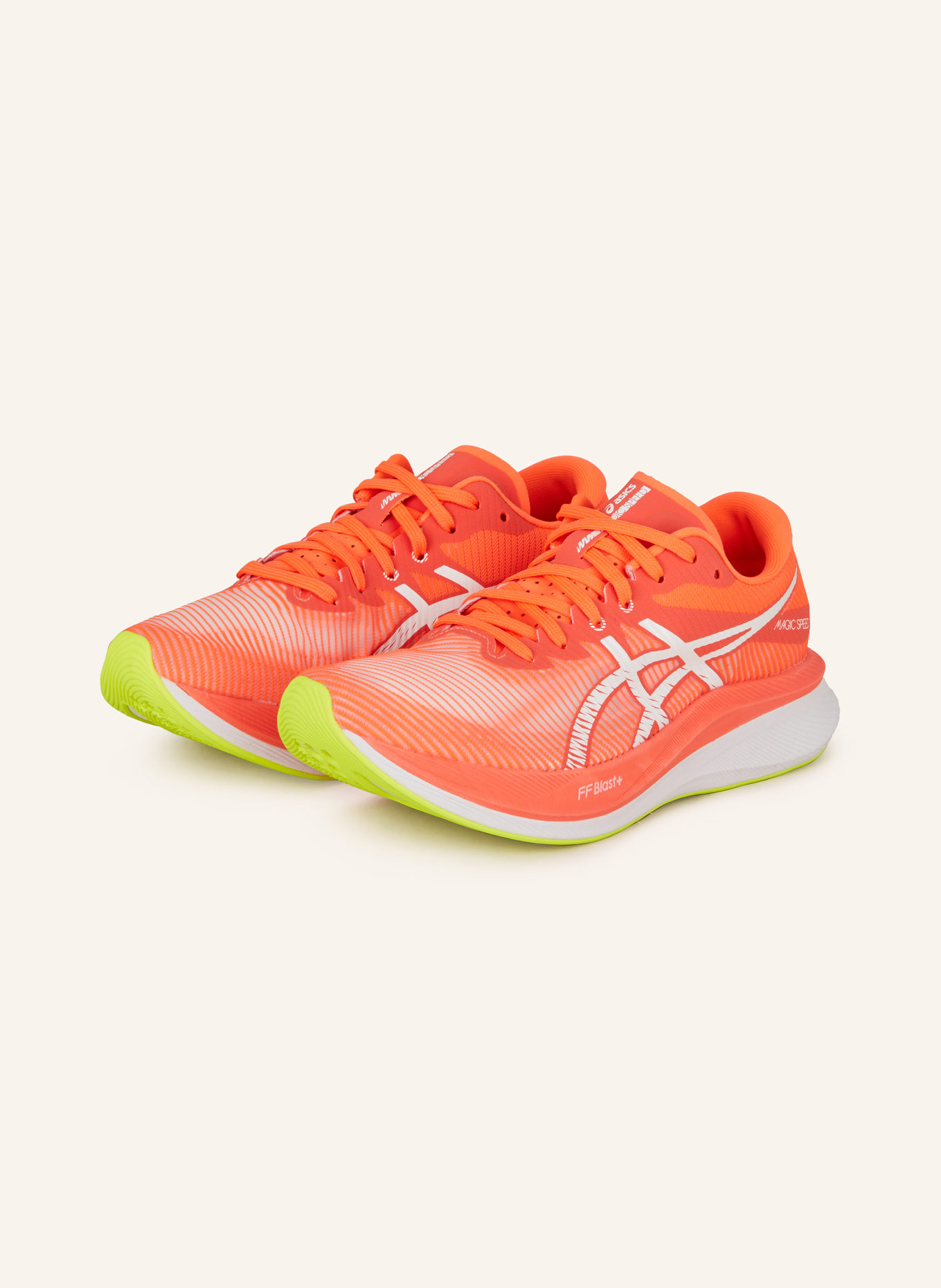 ASICS Running shoes MAGIC SPEED 3, Color: NEON RED/ WHITE (Image 1)
