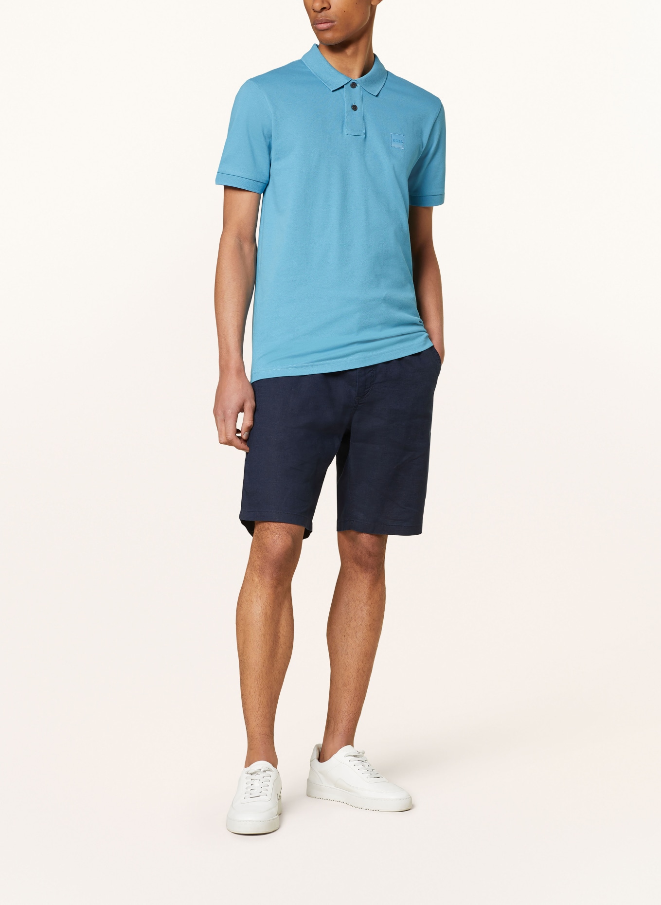 BOSS Piqué-Poloshirt PASSENGER Slim Fit, Farbe: BLAU (Bild 2)