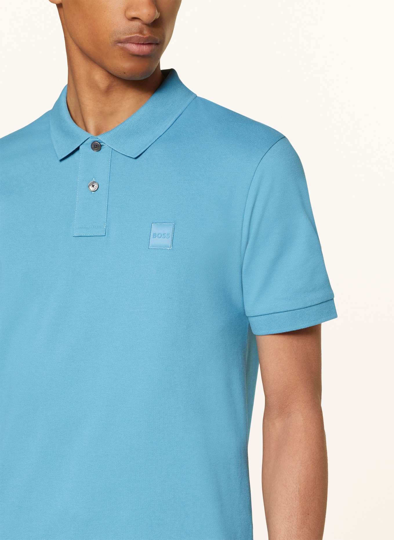 BOSS Piqué-Poloshirt PASSENGER Slim Fit, Farbe: BLAU (Bild 4)
