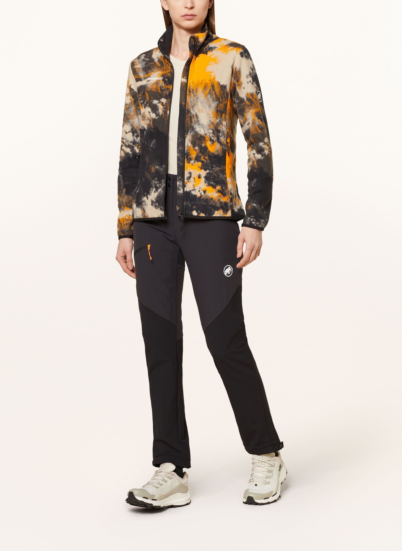 MAMMUT Fleece jacket INNOMINATA, Color: BLACK/ ORANGE/ GRAY (Image 2)