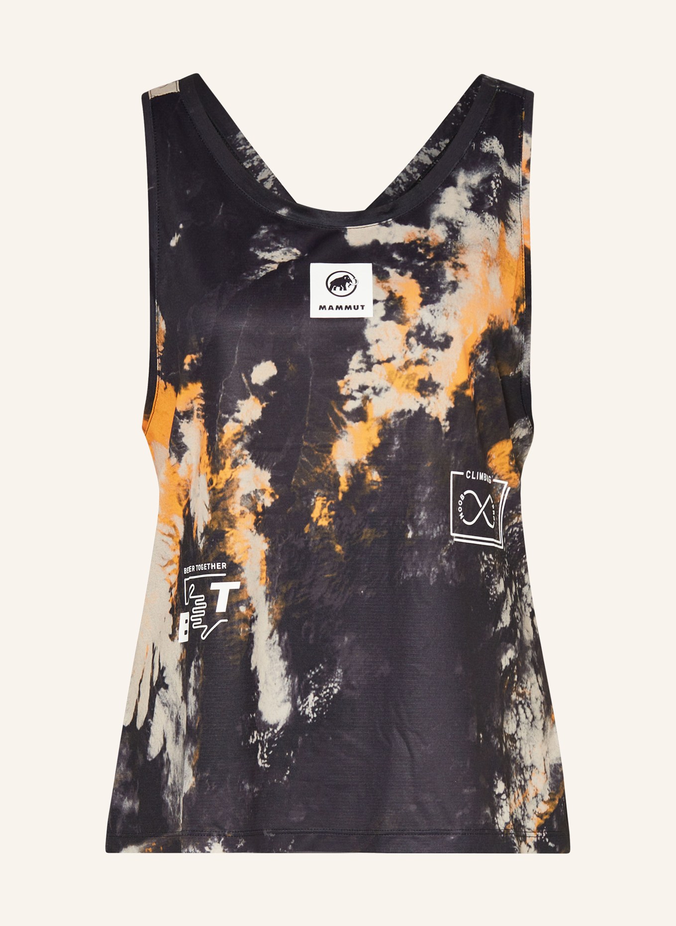 MAMMUT Tank top MASSONE, Kolor: CZARNY/ POMARAŃCZOWY (Obrazek 1)