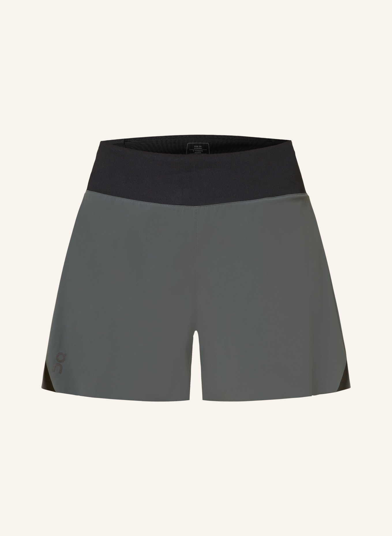 On 2-in-1 running shorts 5'', Color: TEAL/ BLACK (Image 1)