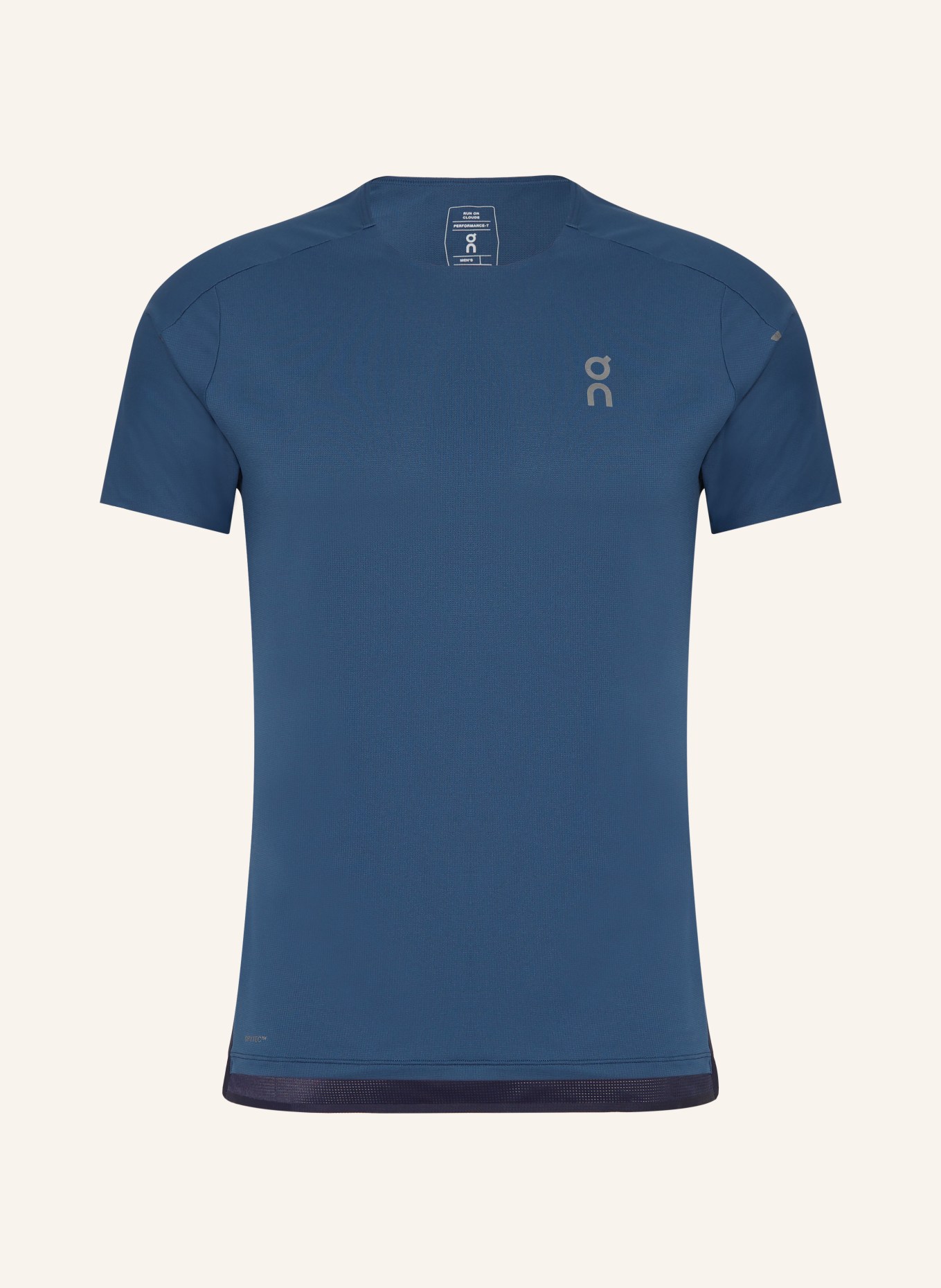 On Running shirt PERFORMANCE-T, Color: BLUE/ DARK BLUE (Image 1)