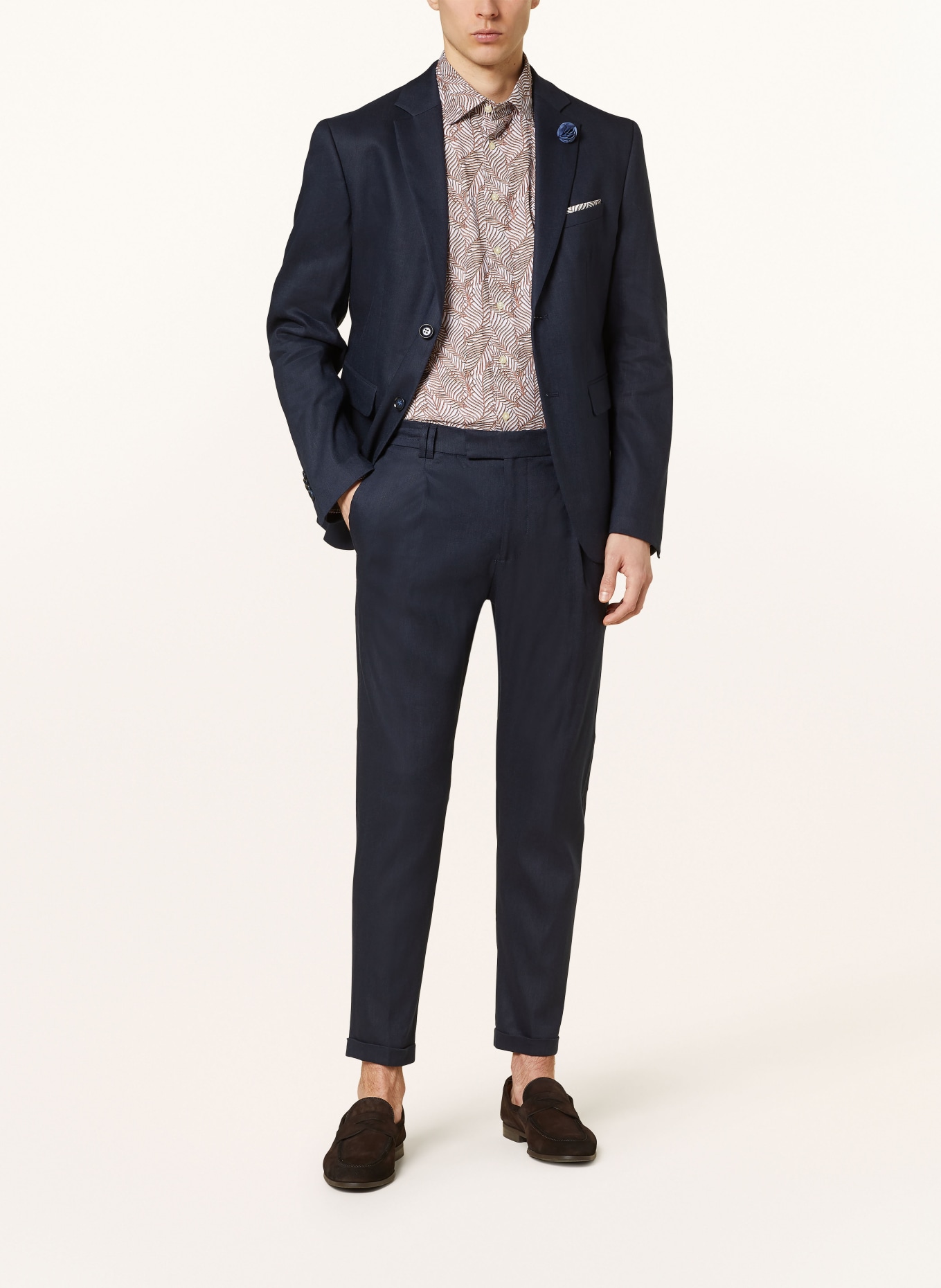 CINQUE Suit trousers CISAND extra slim fit with linen, Color: 69 DUNKELBLAU (Image 2)
