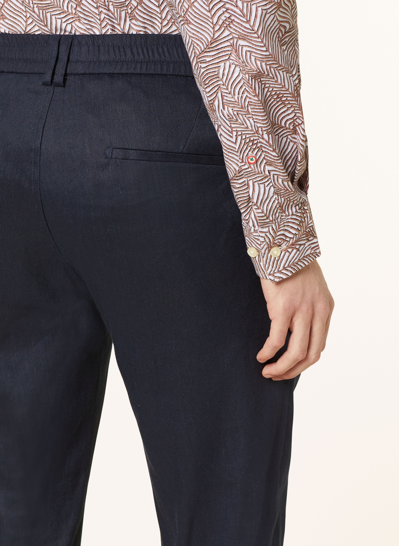 CINQUE Spodnie garniturowe CISAND extra slim fit z lnem, Kolor: 69 DUNKELBLAU (Obrazek 6)