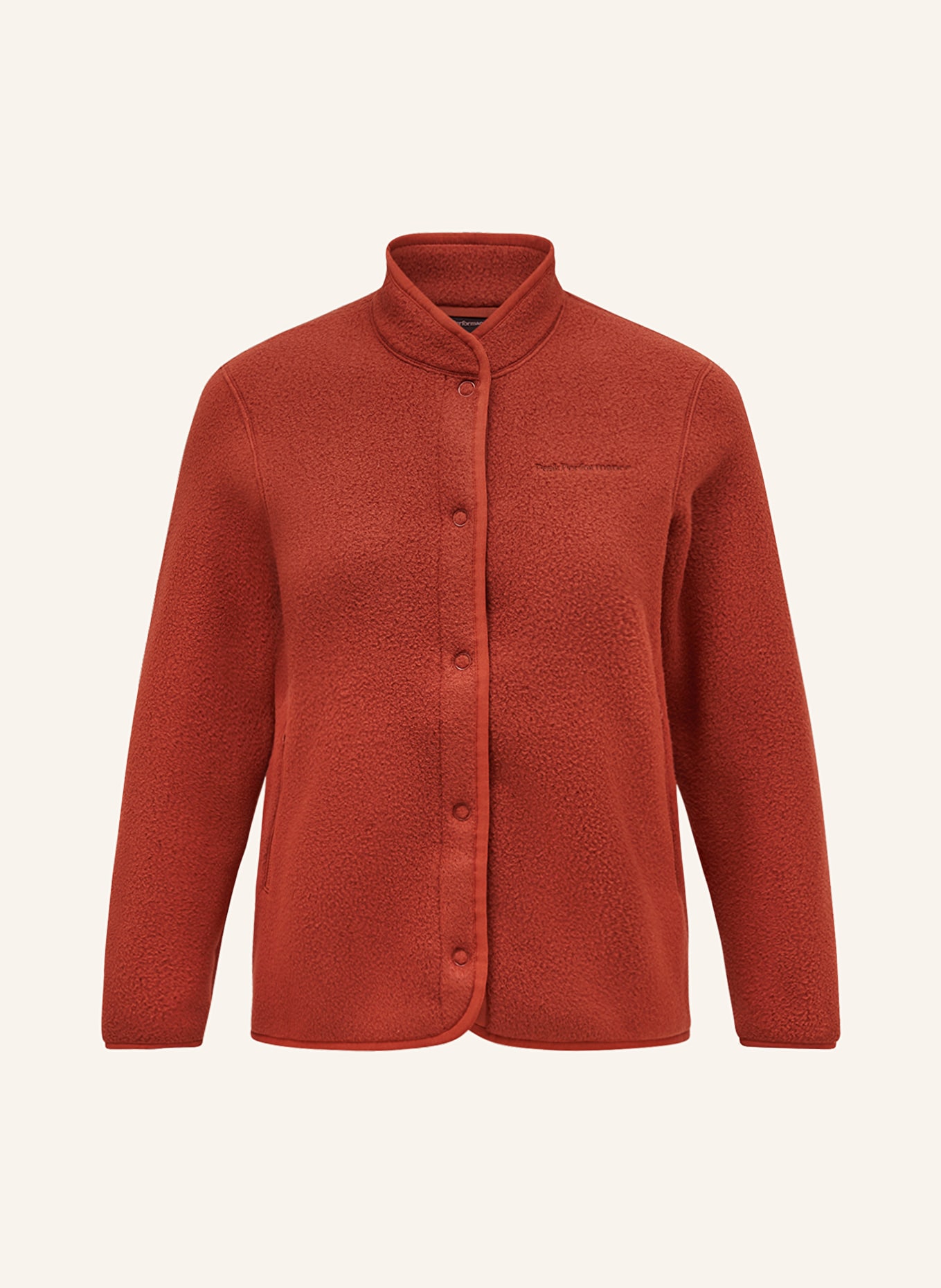 Peak Performance Fleece jacket SNAP, Color: DARK ORANGE (Image 1)
