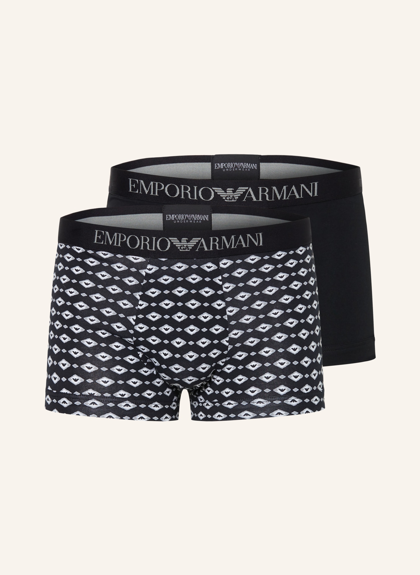 EMPORIO ARMANI 2-pack boxer shorts, Color: BLACK/ GRAY/ WHITE (Image 1)