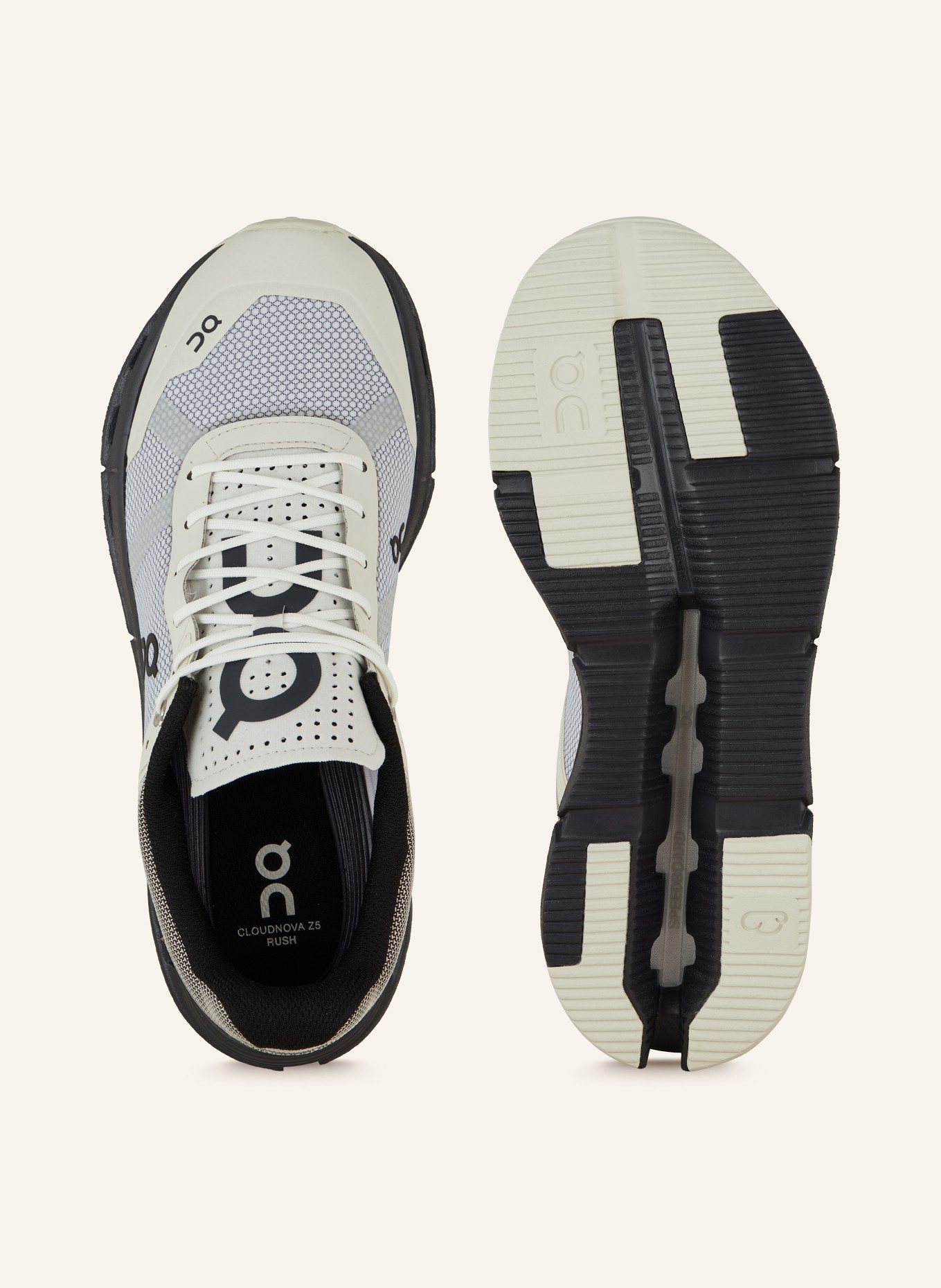 On Sneakers CLOUDNOVA Z5 RUSH, Color: BLACK/ WHITE (Image 5)