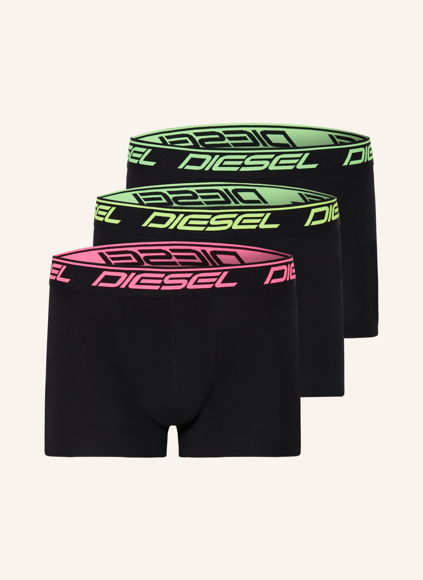 DIESEL 3-pack boxer shorts DAMIEN, Color: BLACK (Image 1)