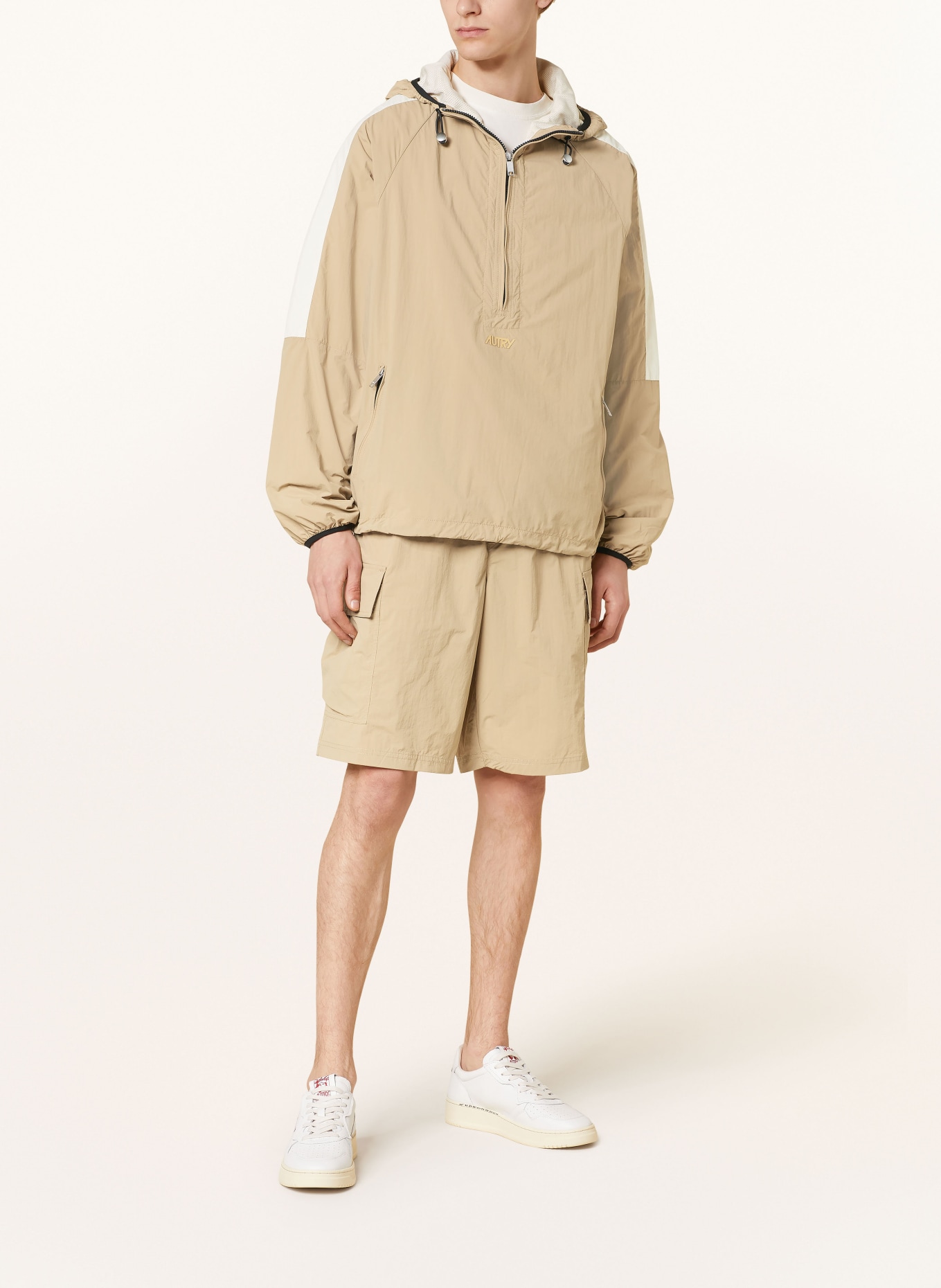 AUTRY Anorak jacket with tuxedo stripe, Color: 551C KHAKI (Image 2)