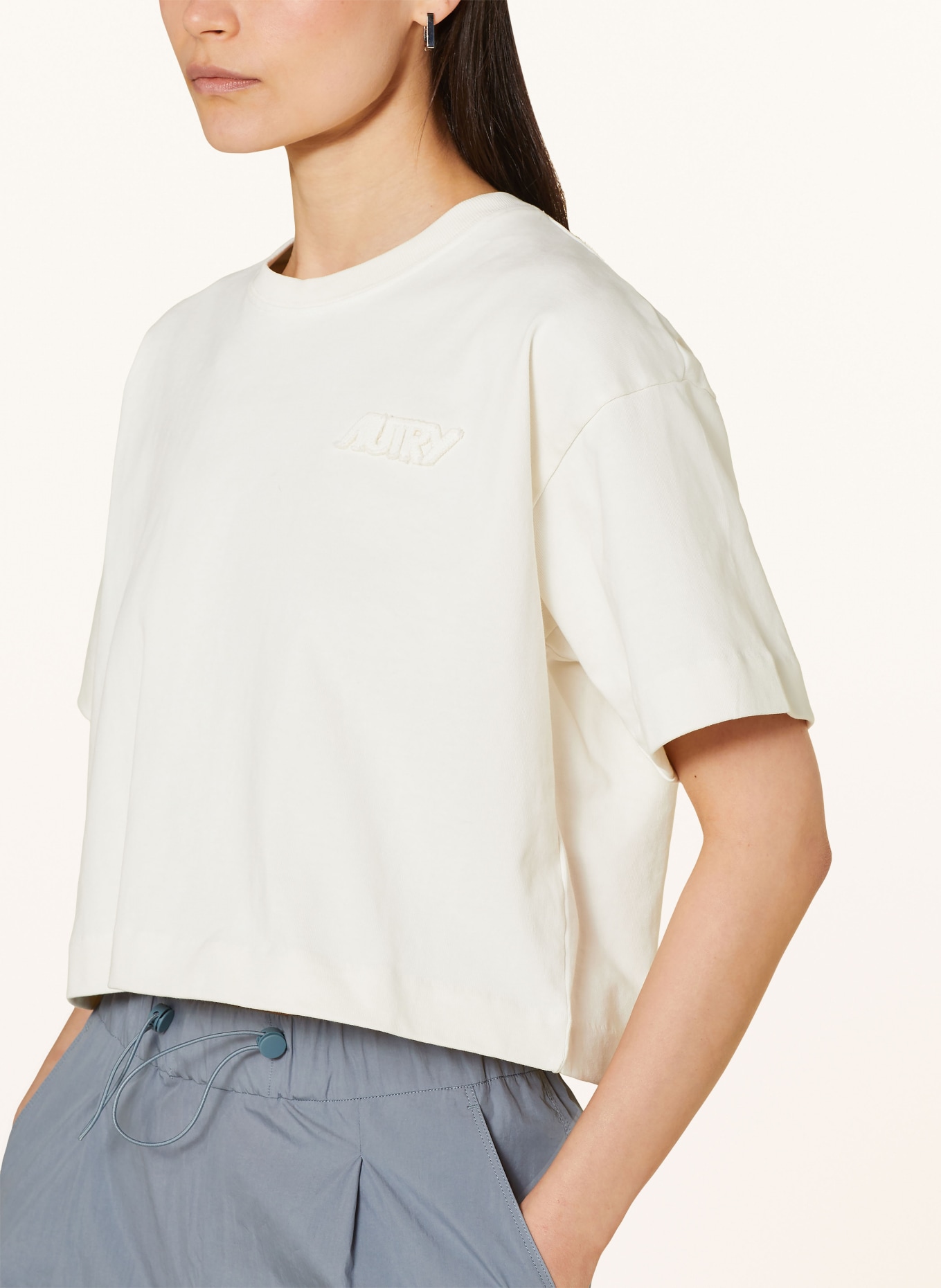 AUTRY Cropped shirt, Color: ECRU (Image 4)