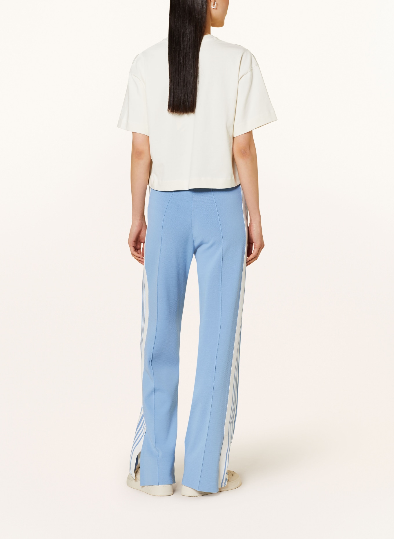AUTRY Trousers with tuxedo stripes, Color: LIGHT BLUE/ WHITE (Image 3)