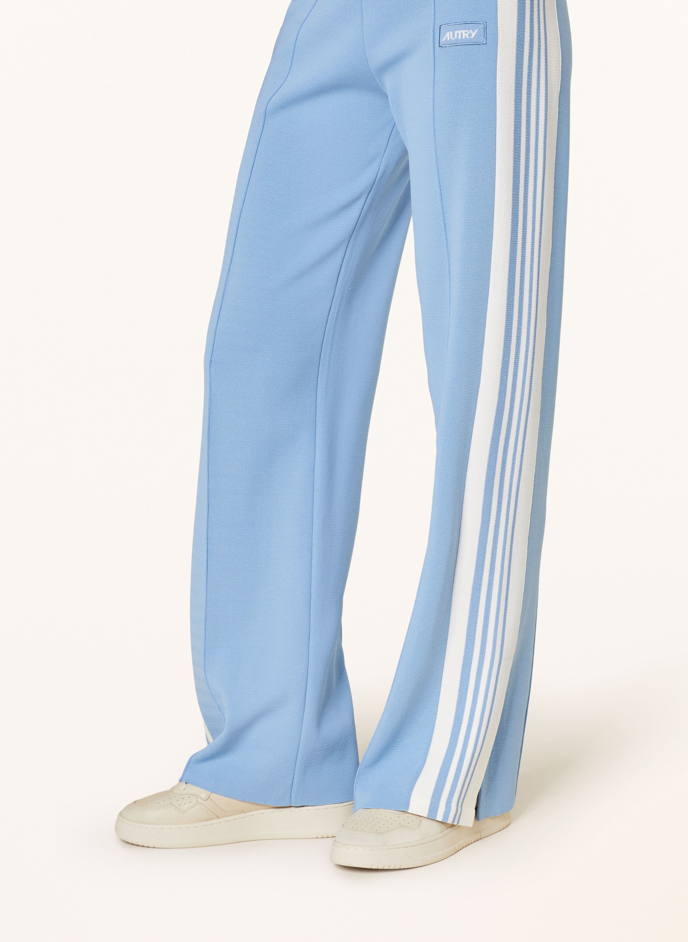 AUTRY Trousers with tuxedo stripes, Color: LIGHT BLUE/ WHITE (Image 5)