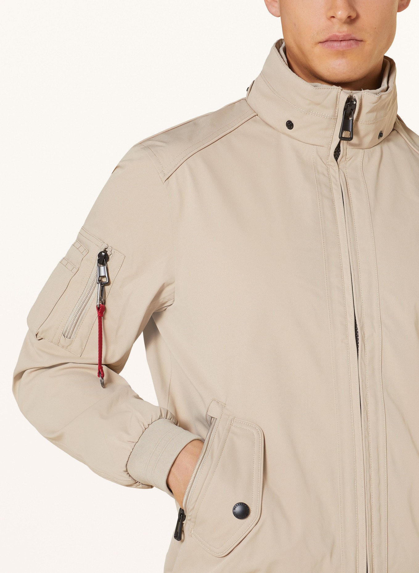 WELLENSTEYN Bomber jacket CICERO with removable hood, Color: BEIGE (Image 5)