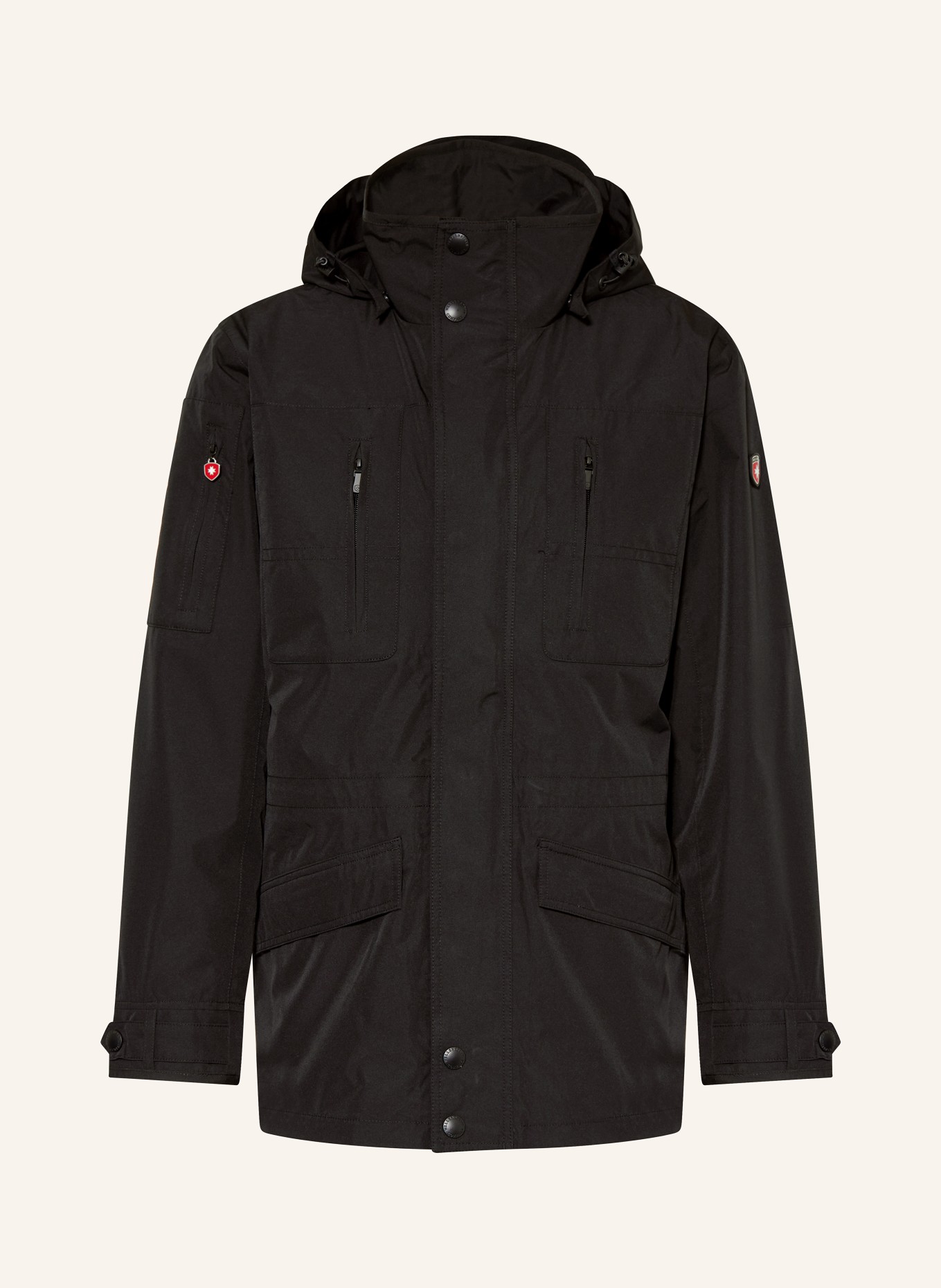 WELLENSTEYN Field jacket GOLF JACKET, Color: BLACK (Image 1)