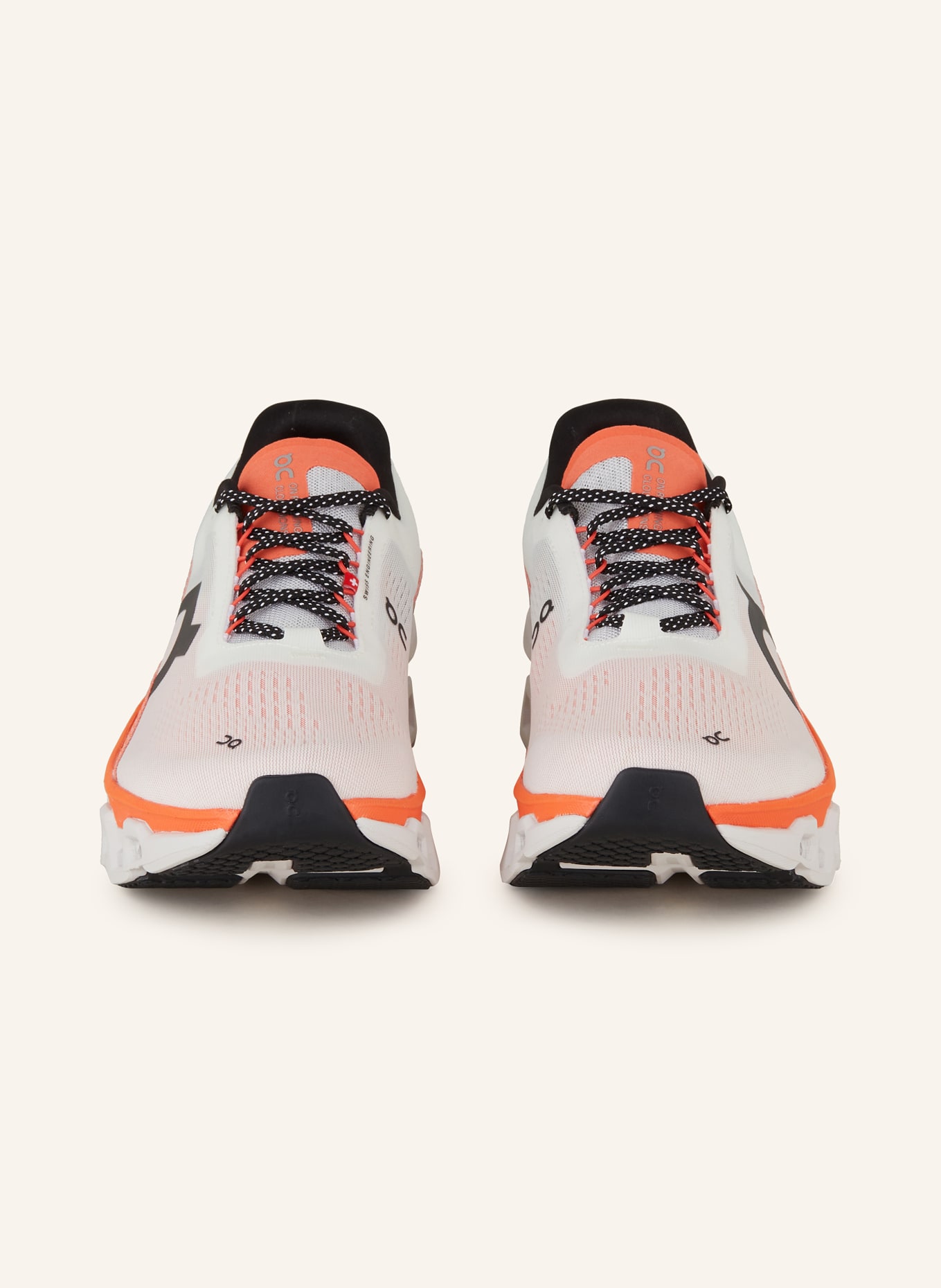 On Running shoes CLOUDMONSTER 2, Color: WHITE/ NEON ORANGE/ BLACK (Image 3)
