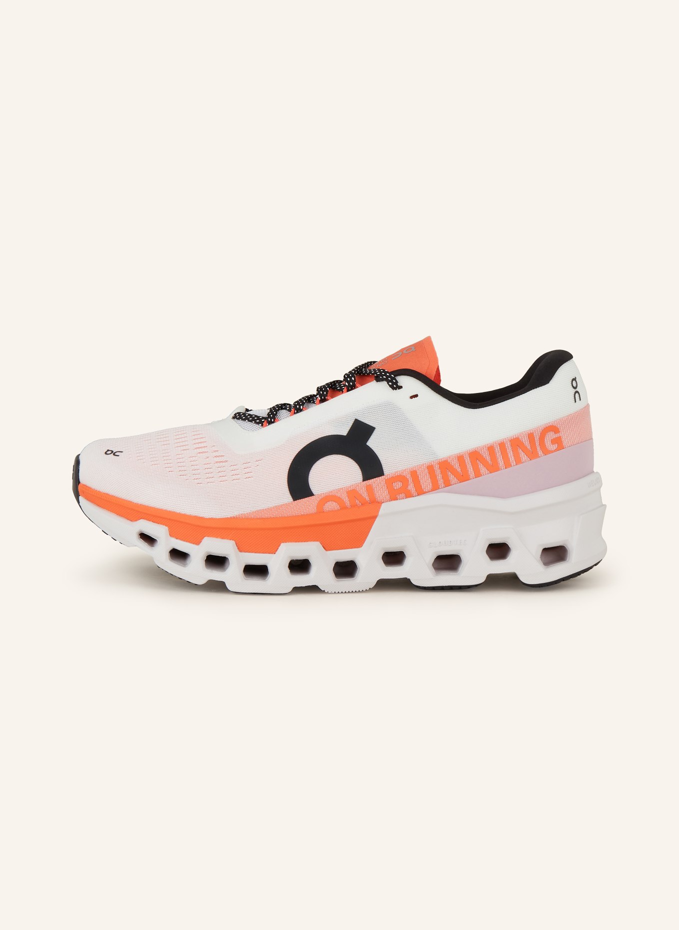 On Running shoes CLOUDMONSTER 2, Color: WHITE/ NEON ORANGE/ BLACK (Image 4)