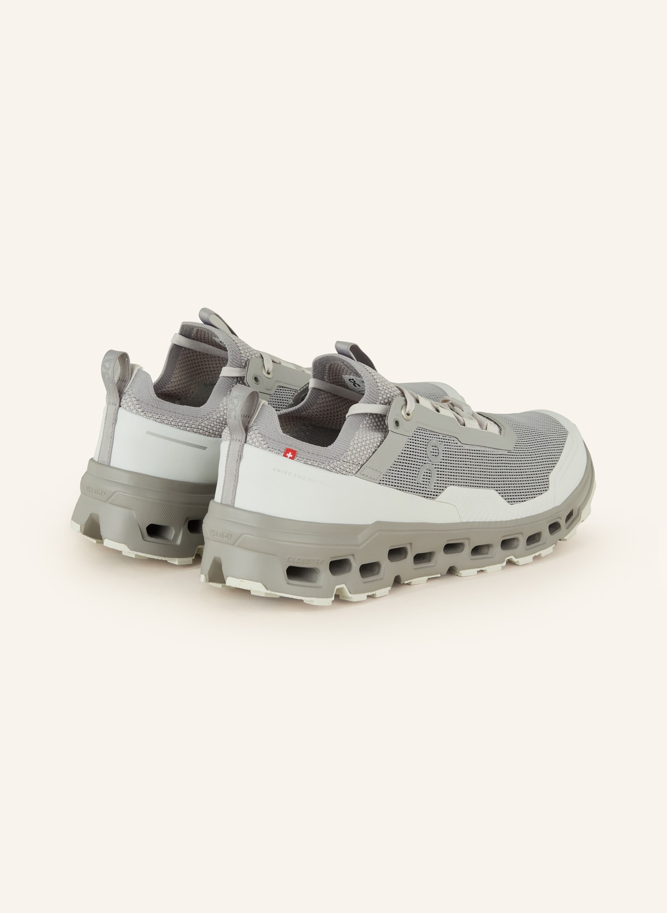On Trail running shoes CLOUDULTRA 2, Color: LIGHT GRAY/ WHITE (Image 2)