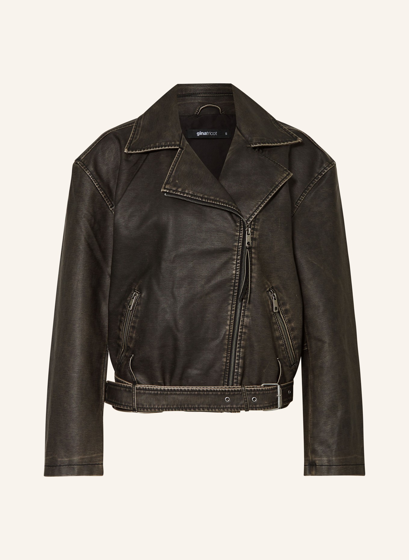 gina tricot Jacket in leather look, Color: DARK BROWN (Image 1)