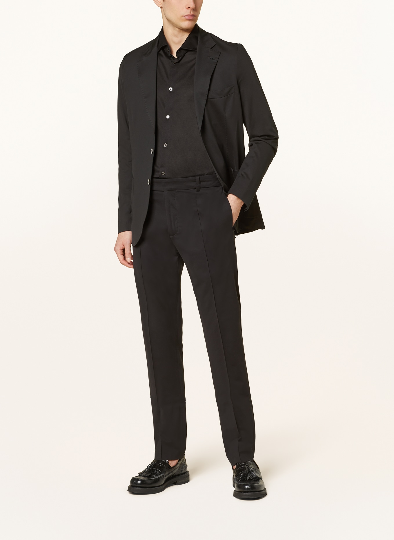 Stefan Brandt Jersey jacket ADRIAN SUPER extra slim fit, Color: BLACK (Image 2)