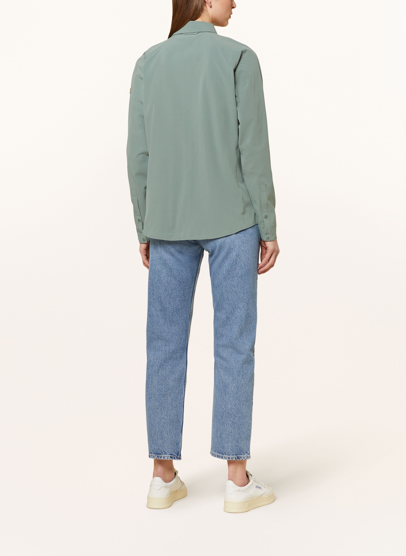 FJÄLLRÄVEN Outdoor blouse ABISKO, Color: DARK GREEN (Image 3)