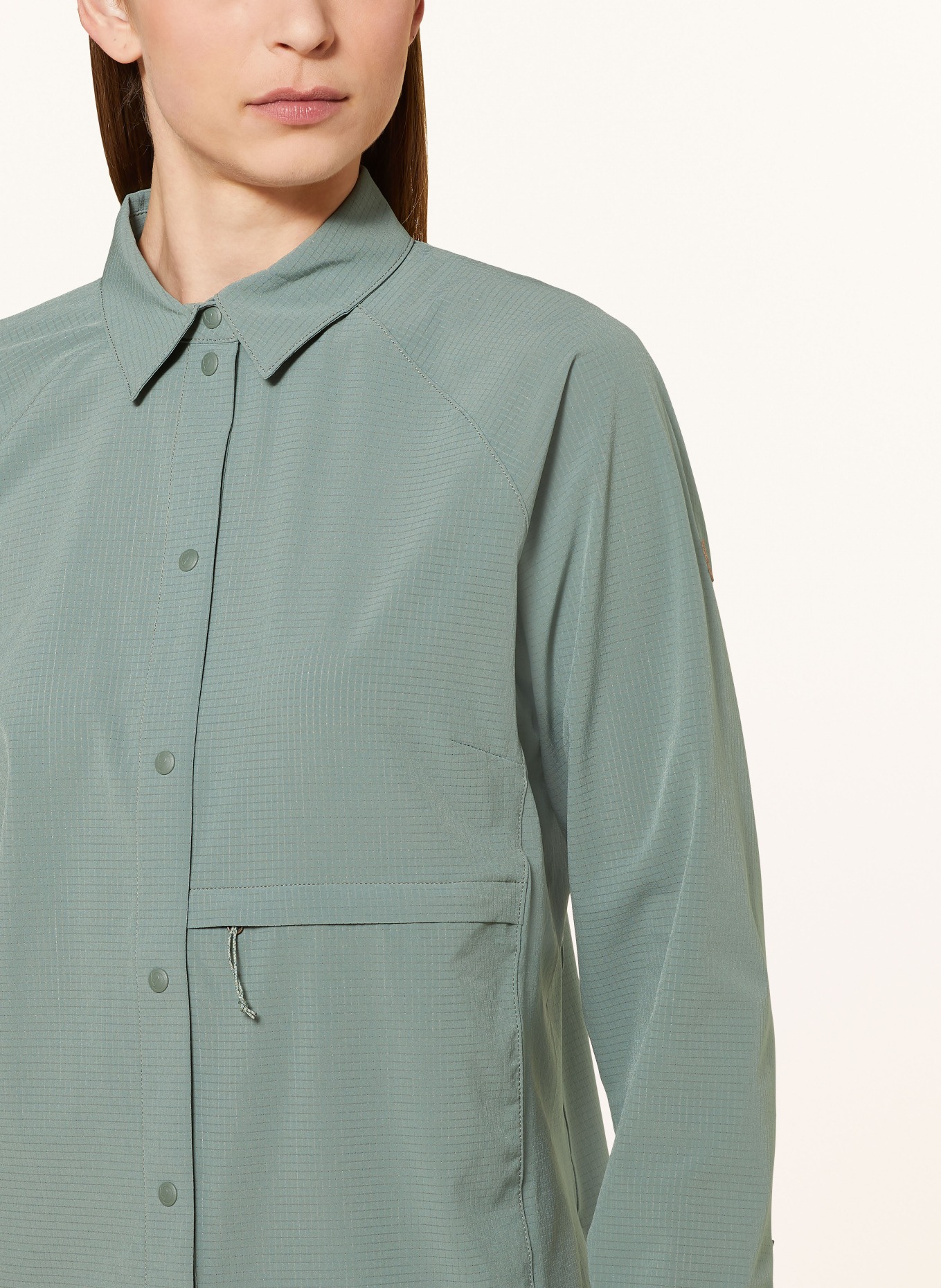 FJÄLLRÄVEN Outdoor blouse ABISKO, Color: DARK GREEN (Image 4)