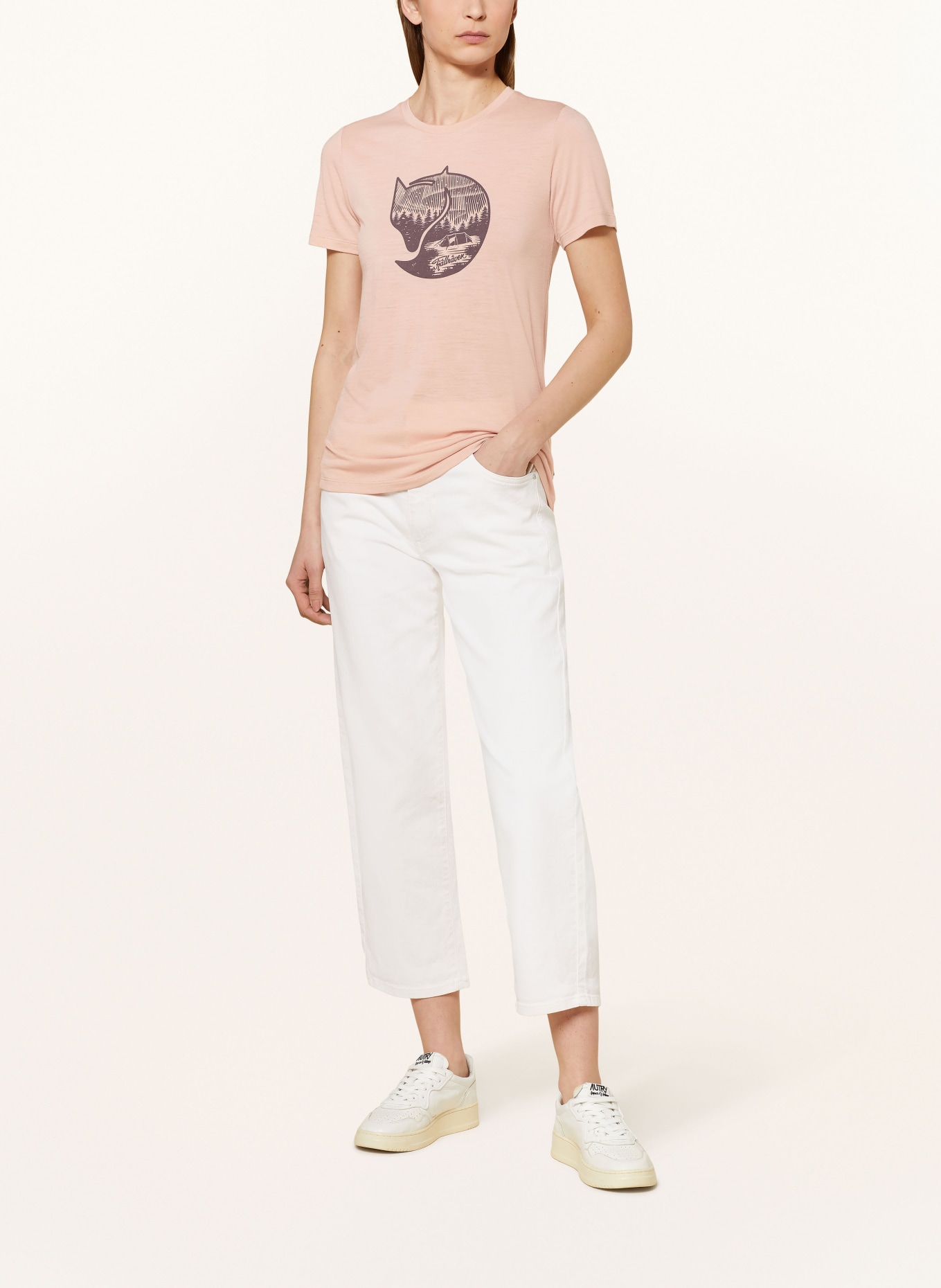FJÄLLRÄVEN T-Shirt ABISKO WOOL FOX mit Merinowolle, Farbe: ROSÉ (Bild 2)