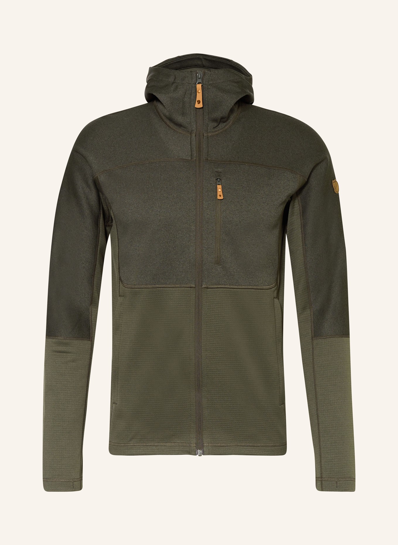 FJÄLLRÄVEN Mid-layer jacket ABISKO TRAIL, Color: DARK GREEN (Image 1)