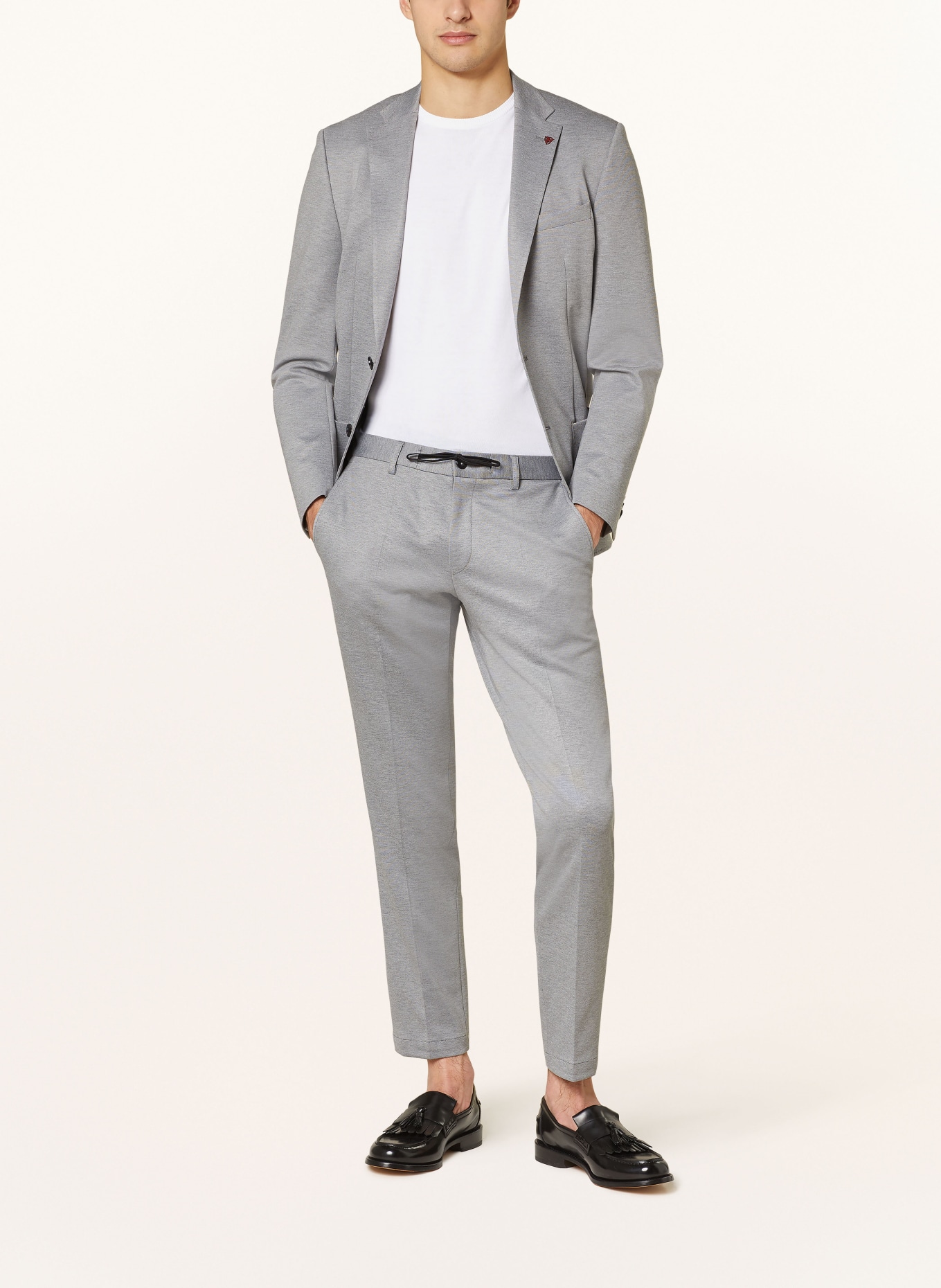 Roy Robson Suit trousers in jogger style slim fit, Color: A050 LIGHT/PASTEL GREY (Image 2)
