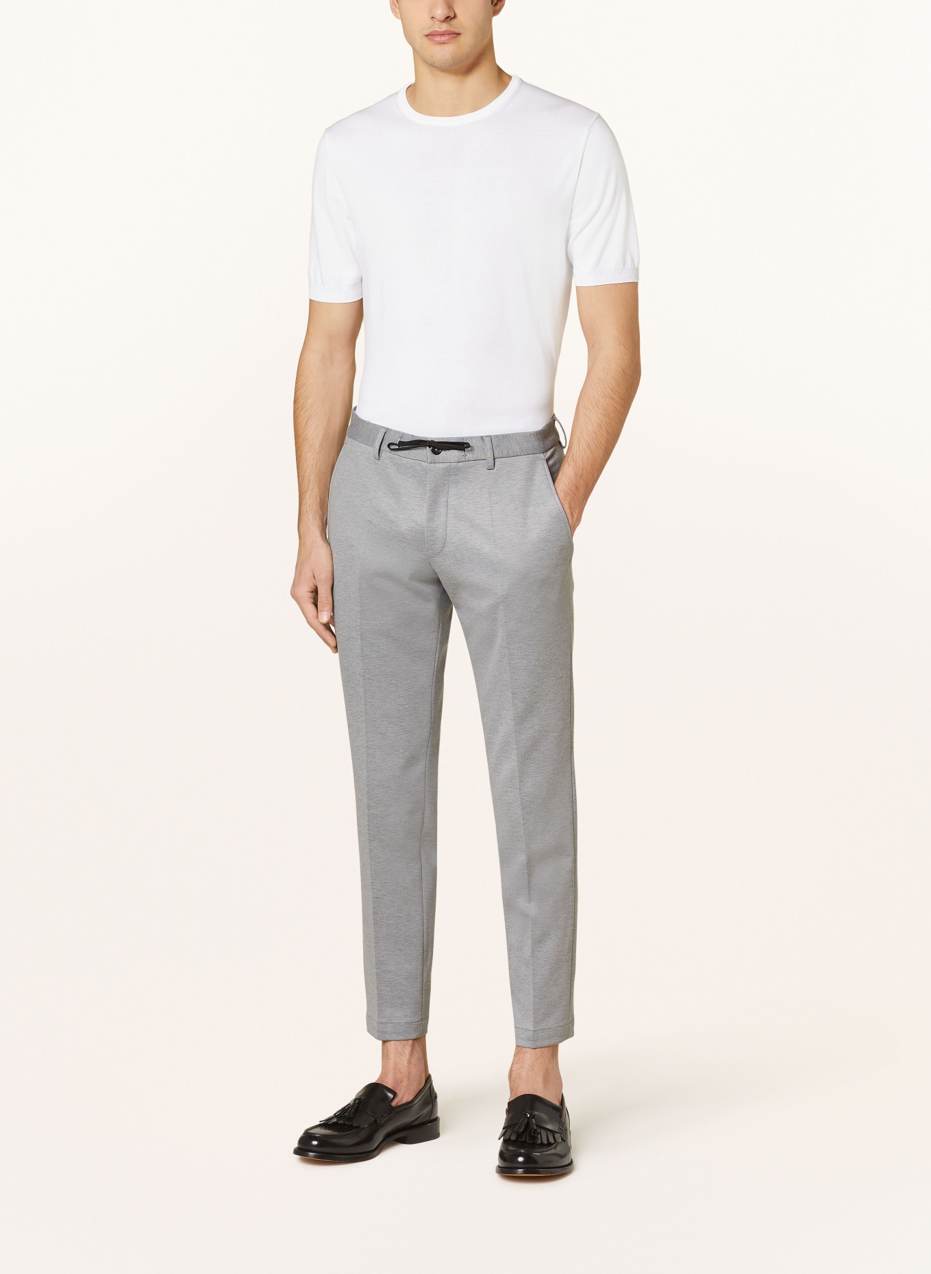Roy Robson Suit trousers in jogger style slim fit, Color: A050 LIGHT/PASTEL GREY (Image 3)