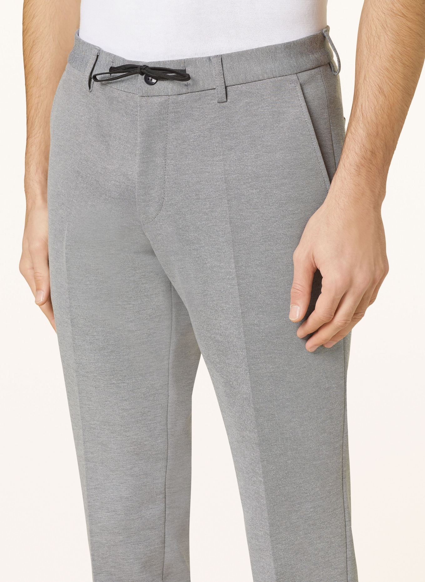 Roy Robson Suit trousers in jogger style slim fit, Color: A050 LIGHT/PASTEL GREY (Image 6)