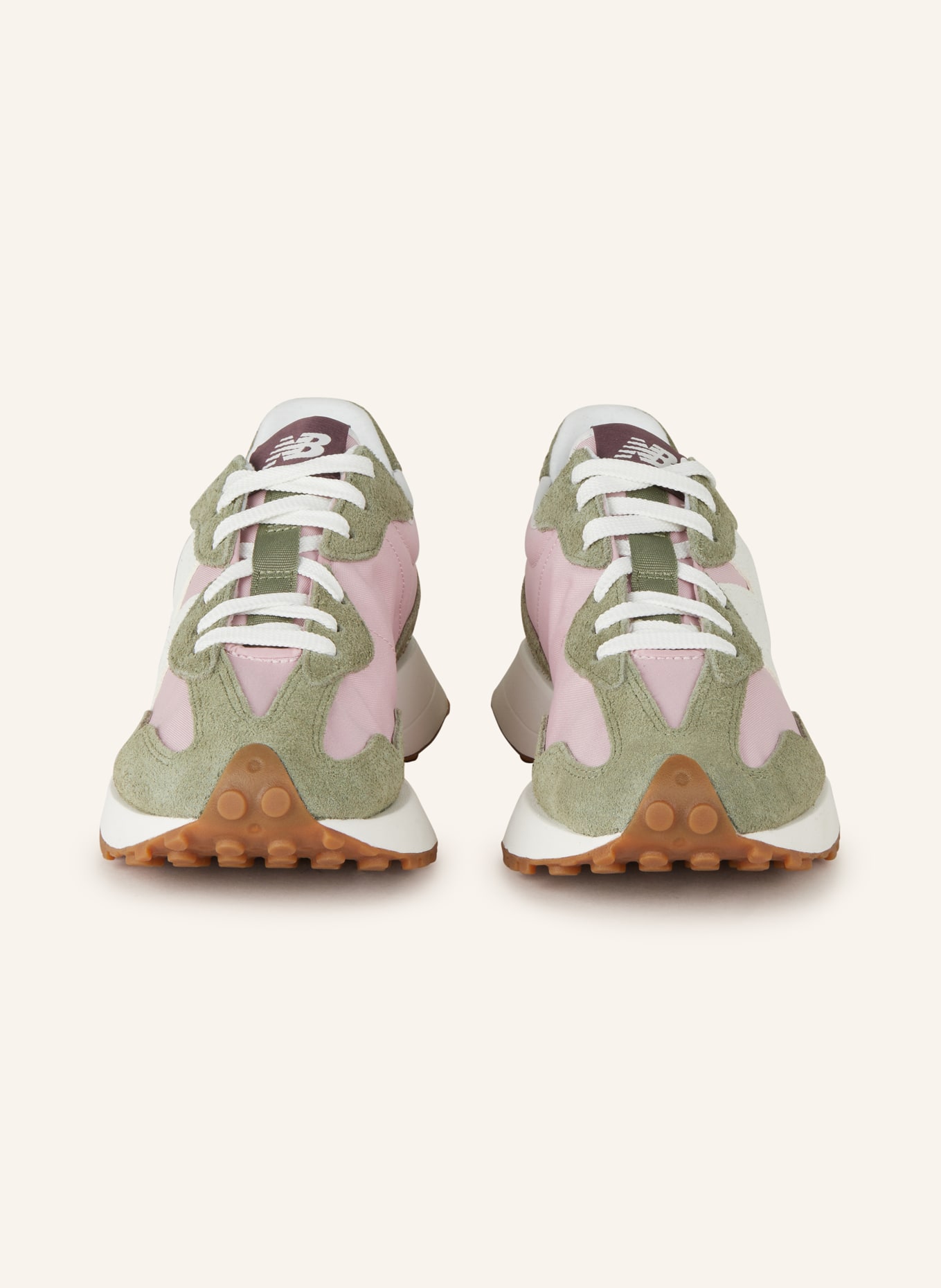 new balance Sneakers 327, Color: OLIVE/ PINK (Image 3)