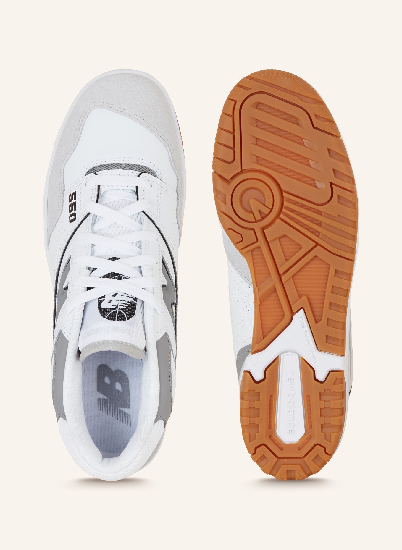 new balance Sneaker 550, Farbe: WEISS/ GRAU/ HELLGRAU (Bild 5)