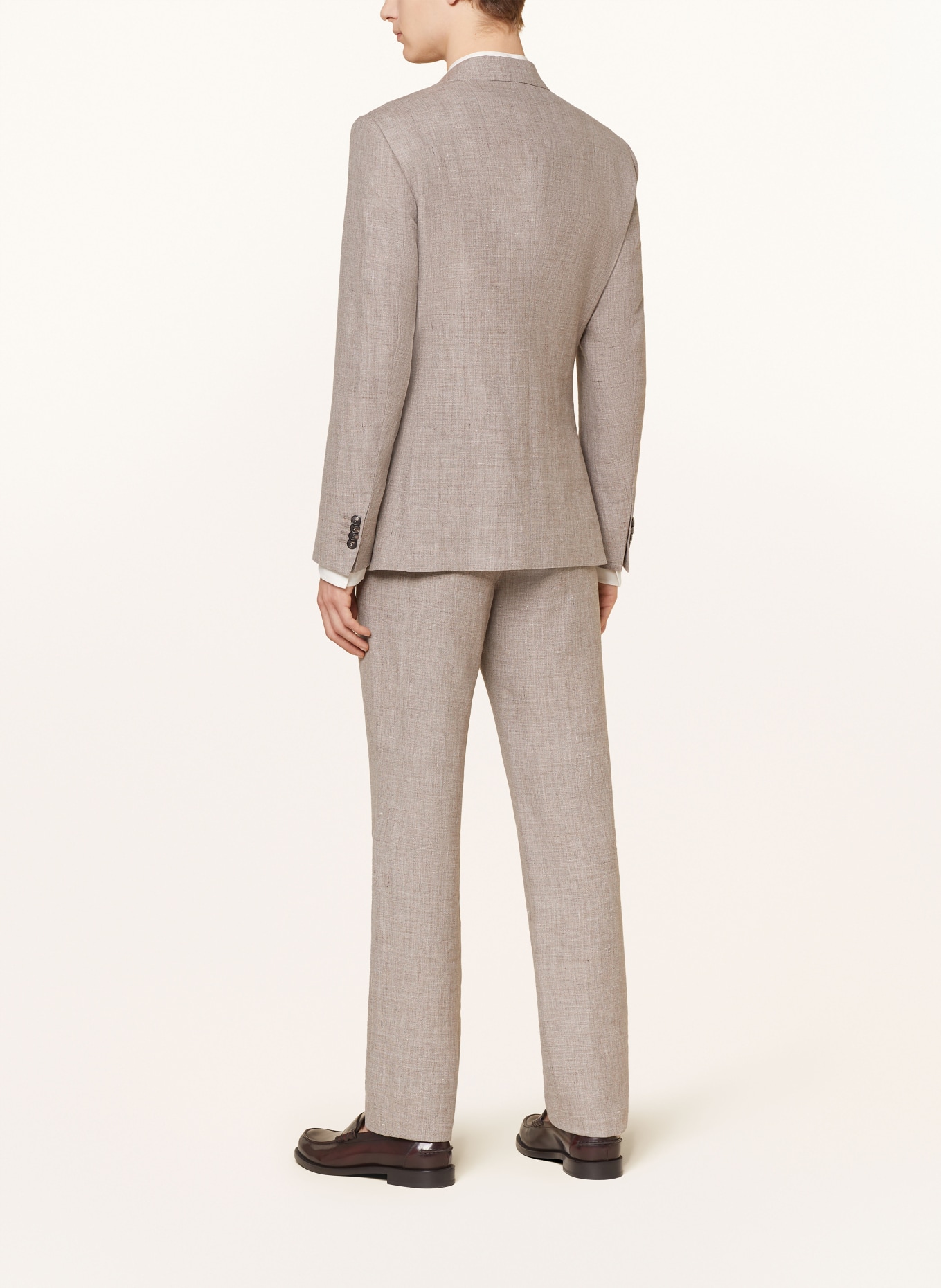 GIORGIO ARMANI Anzug SOHO Extra Slim Fit mit Leinen, Farbe: TAUPE (Bild 3)