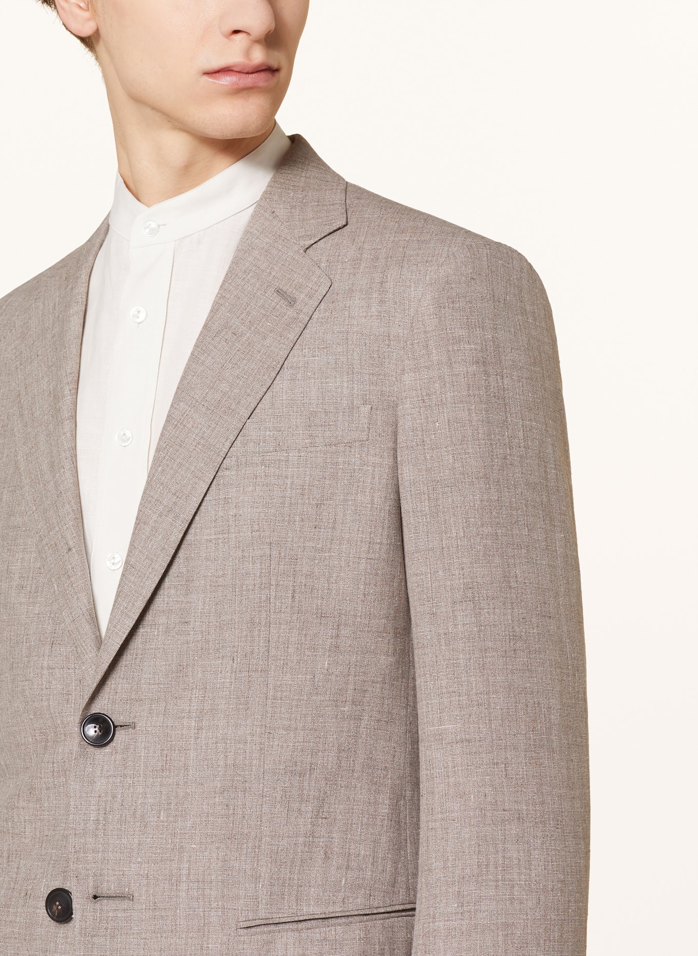 GIORGIO ARMANI Anzug SOHO Extra Slim Fit mit Leinen, Farbe: TAUPE (Bild 5)