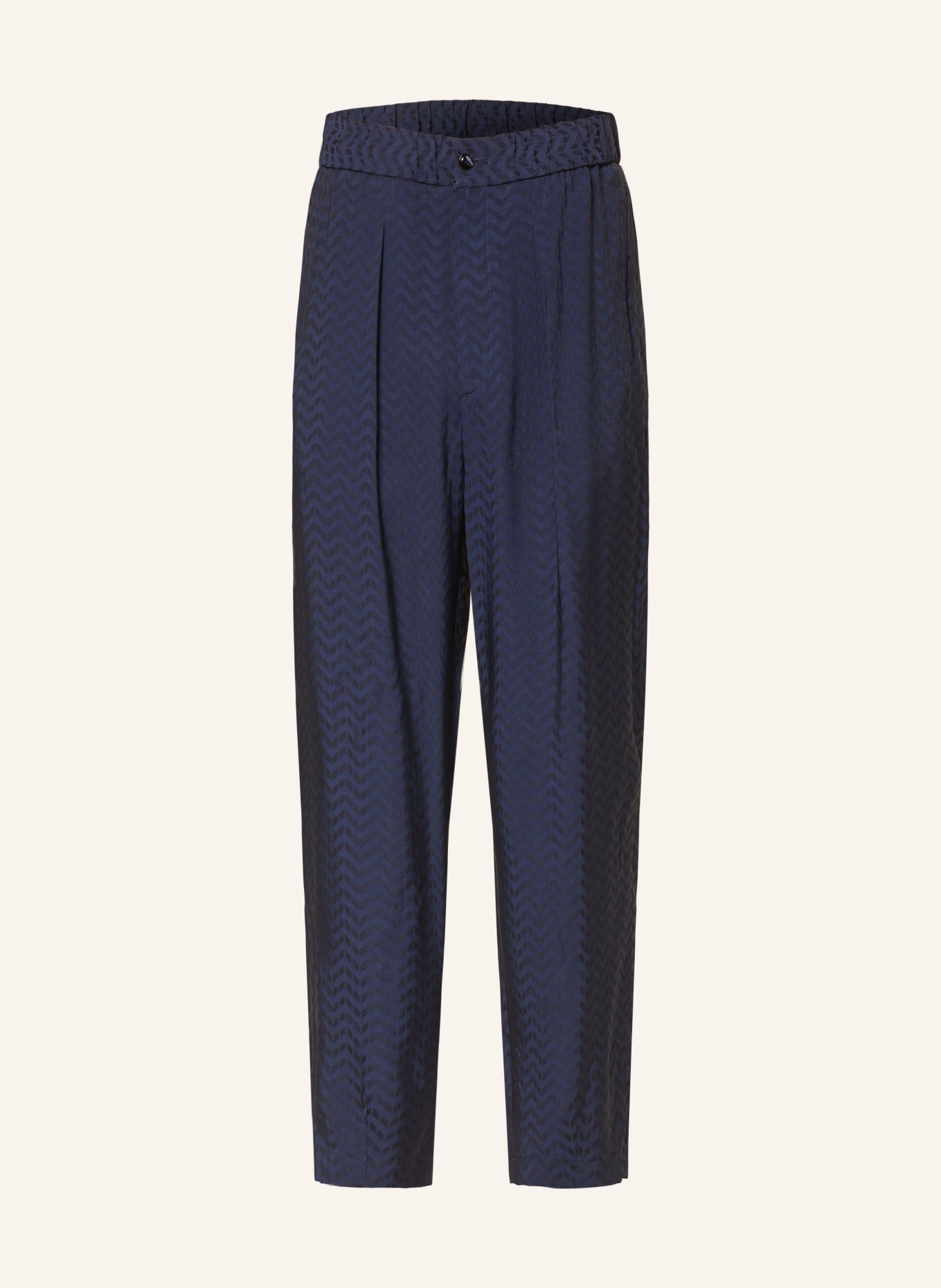 GIORGIO ARMANI Spodnie z żakardu regular fit, Kolor: FBS7 Navy Blazer (Obrazek 1)