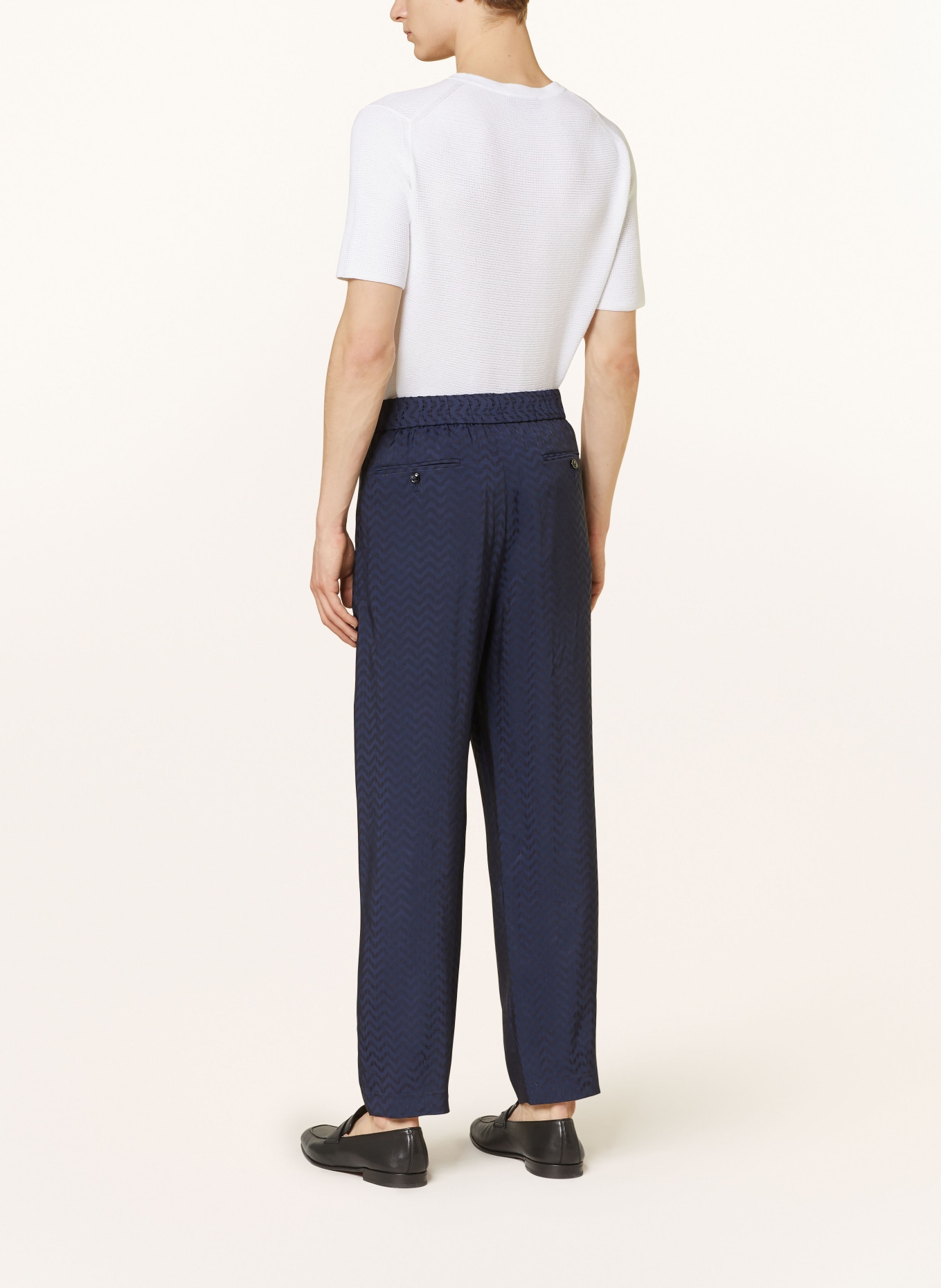 GIORGIO ARMANI Jacquard trousers regular fit, Color: FBS7 Navy Blazer (Image 4)
