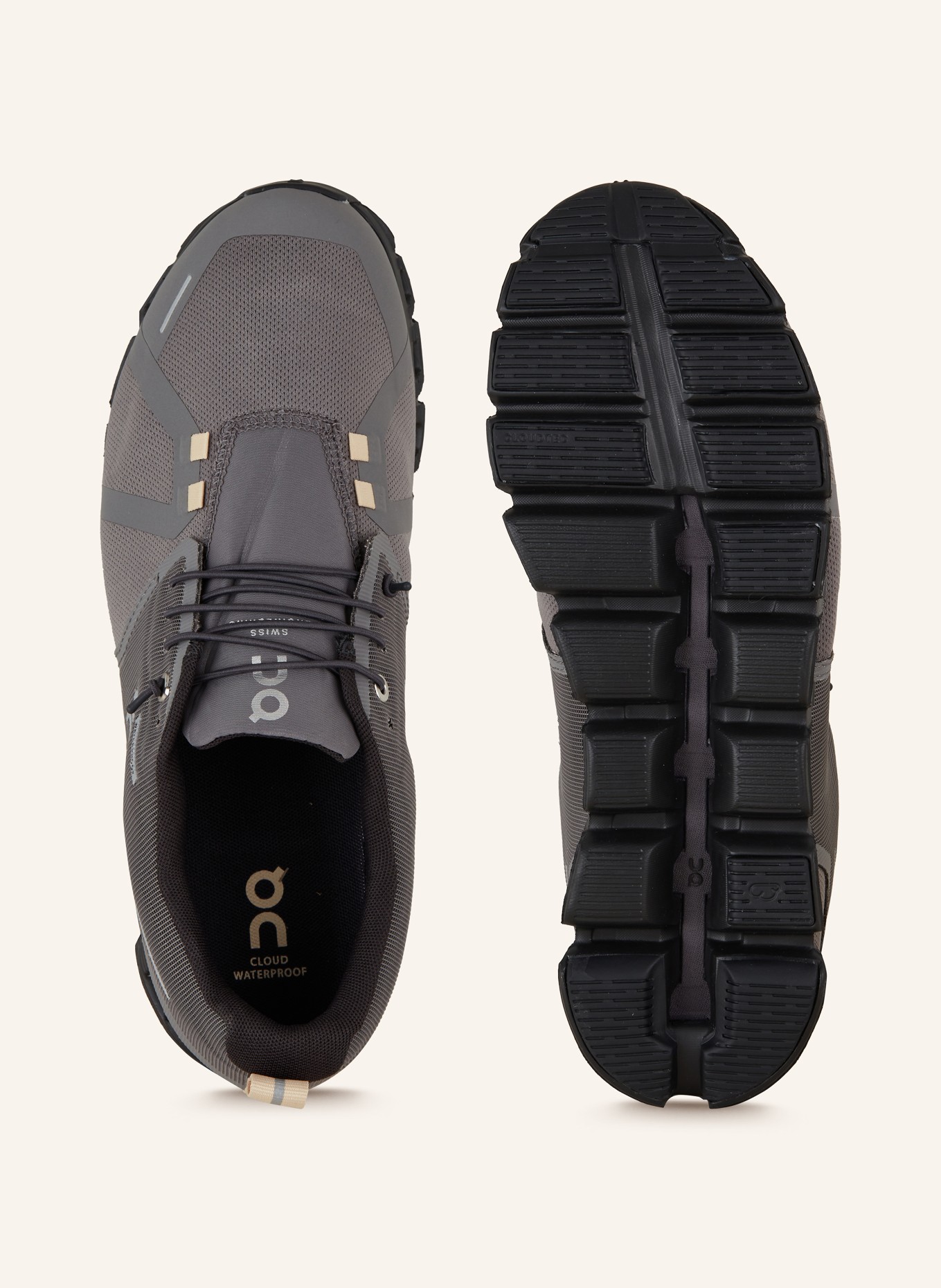 On Sneakers CLOUD 5 WATERPROOF, Color: GRAY (Image 5)