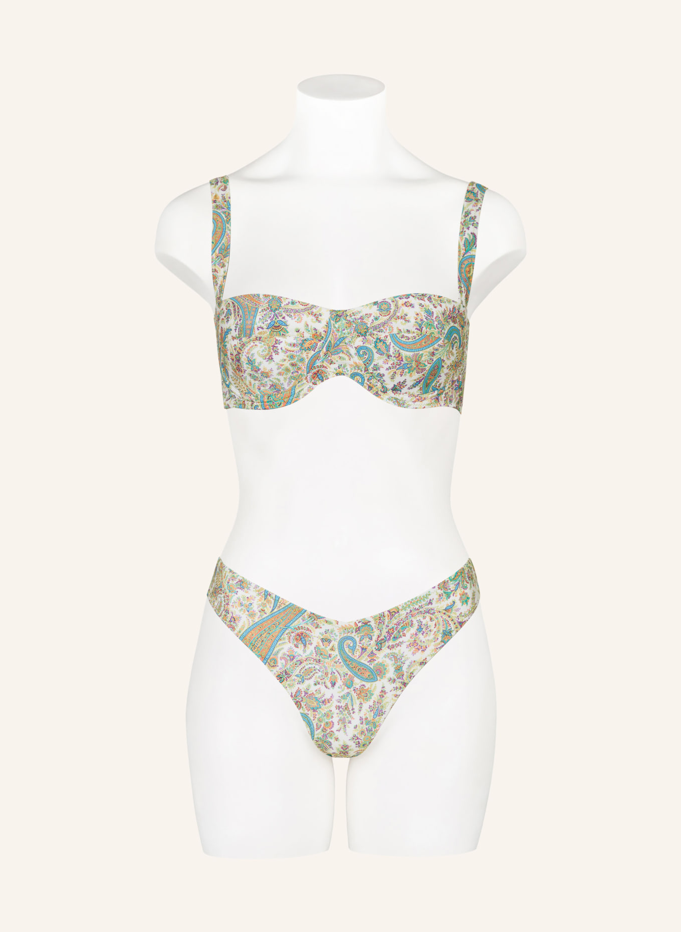 ETRO Underwired bikini, Color: WHITE/ LIGHT GREEN/ TURQUOISE (Image 2)