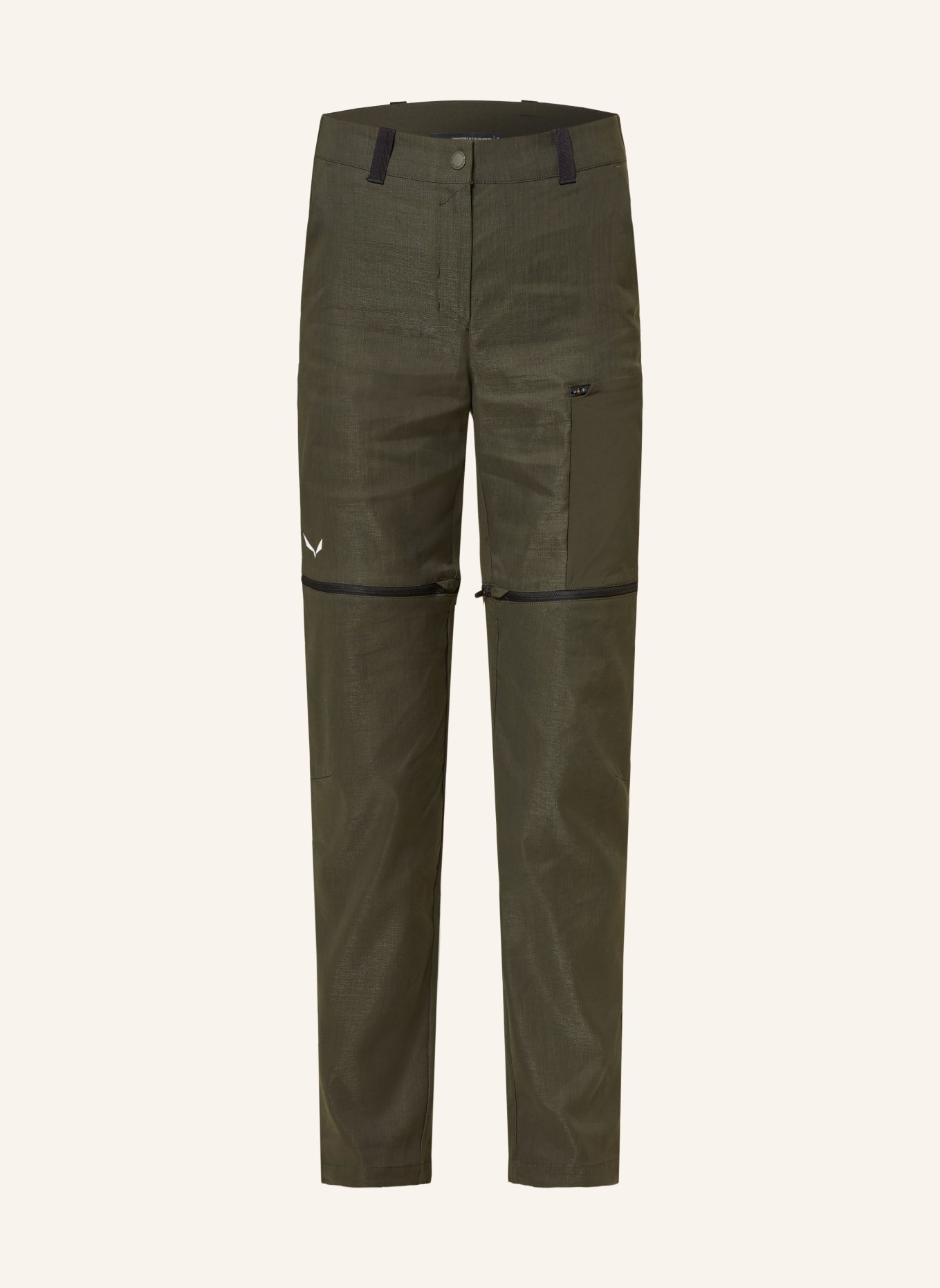 SALEWA Spodnie z odpinanymi nogawkami PUEZ, Kolor: KHAKI (Obrazek 1)