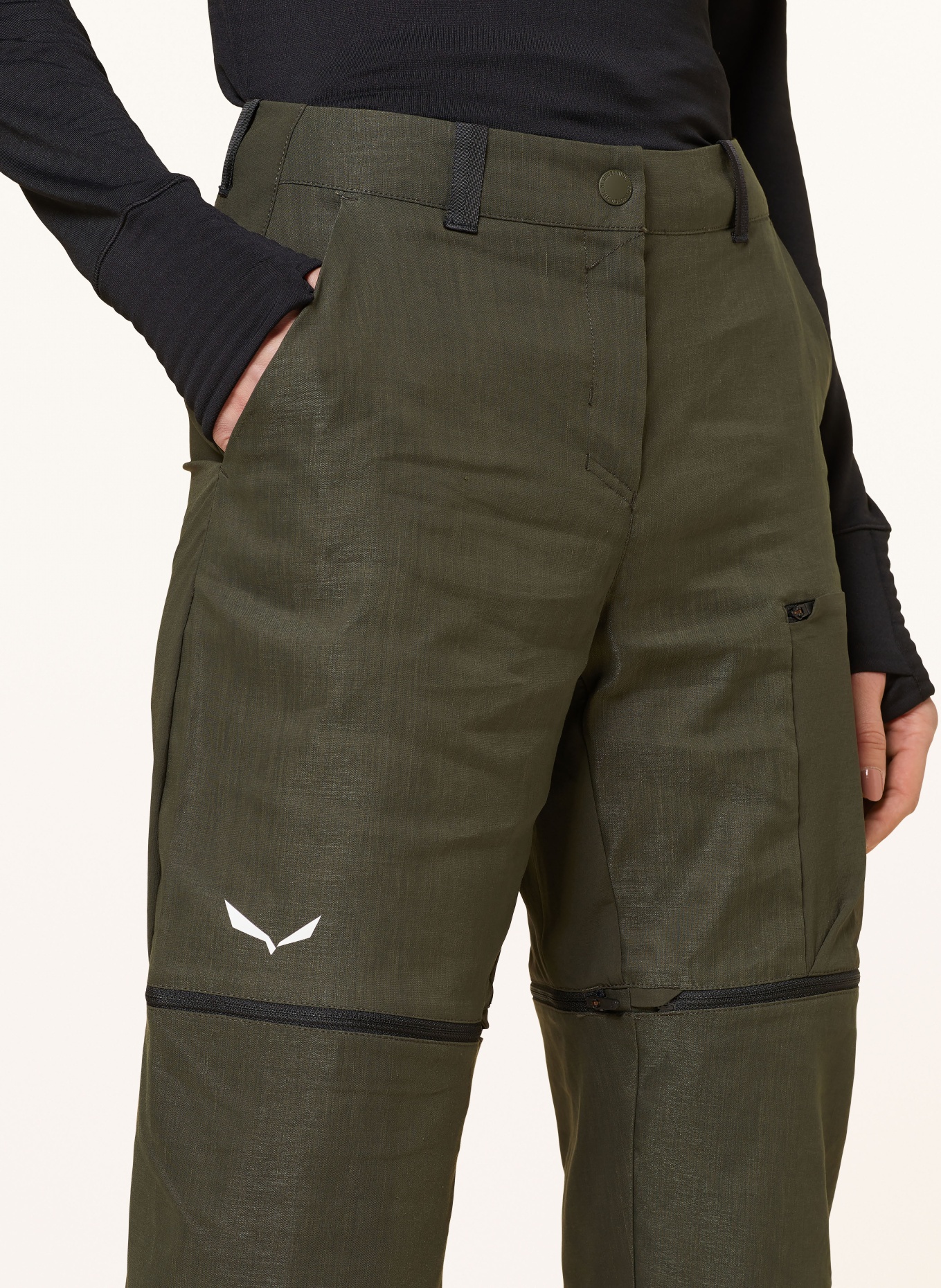 SALEWA Spodnie z odpinanymi nogawkami PUEZ, Kolor: KHAKI (Obrazek 6)