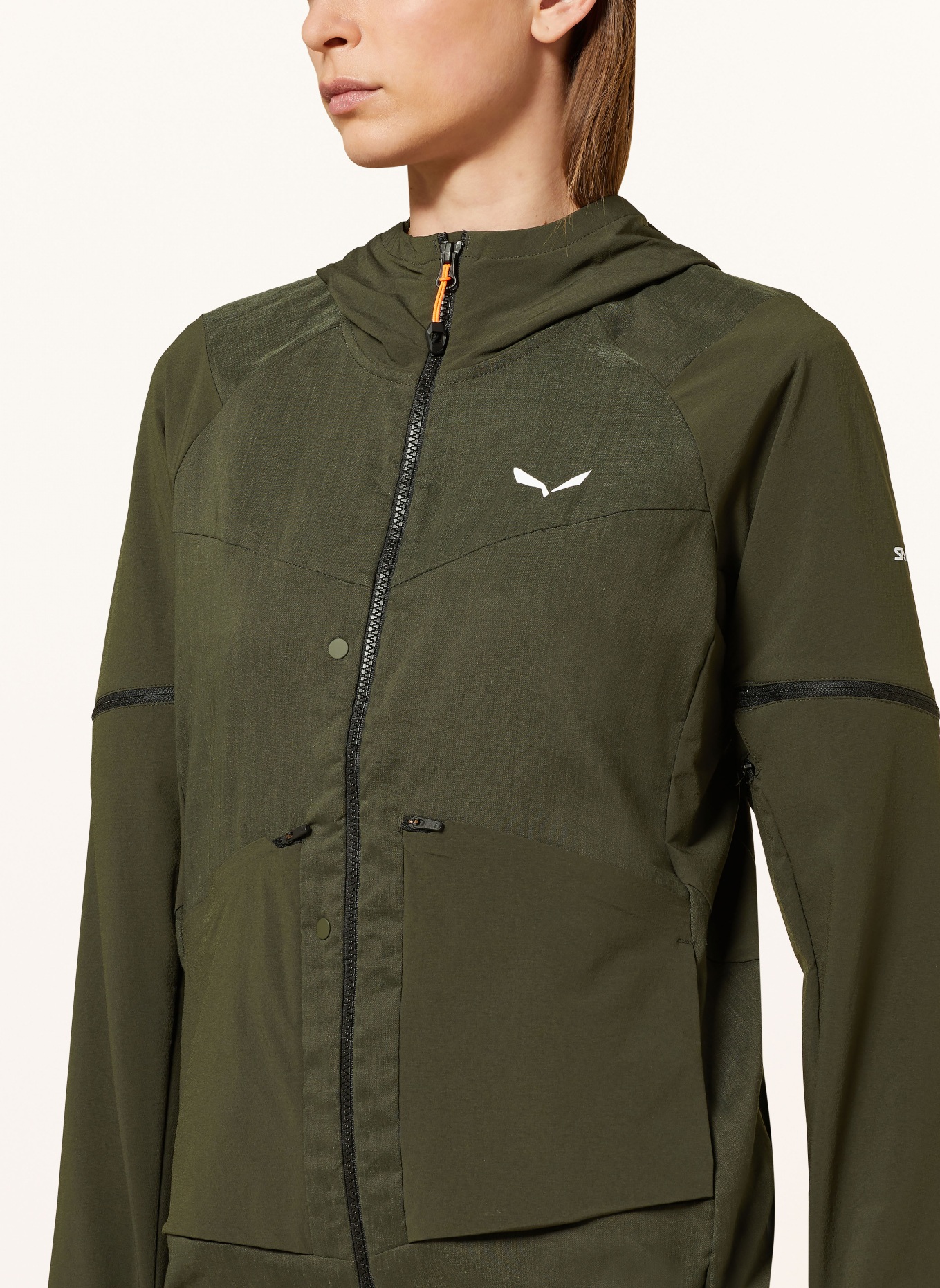 SALEWA 2-in-1 jacket PUEZ HEMP, Color: KHAKI (Image 6)