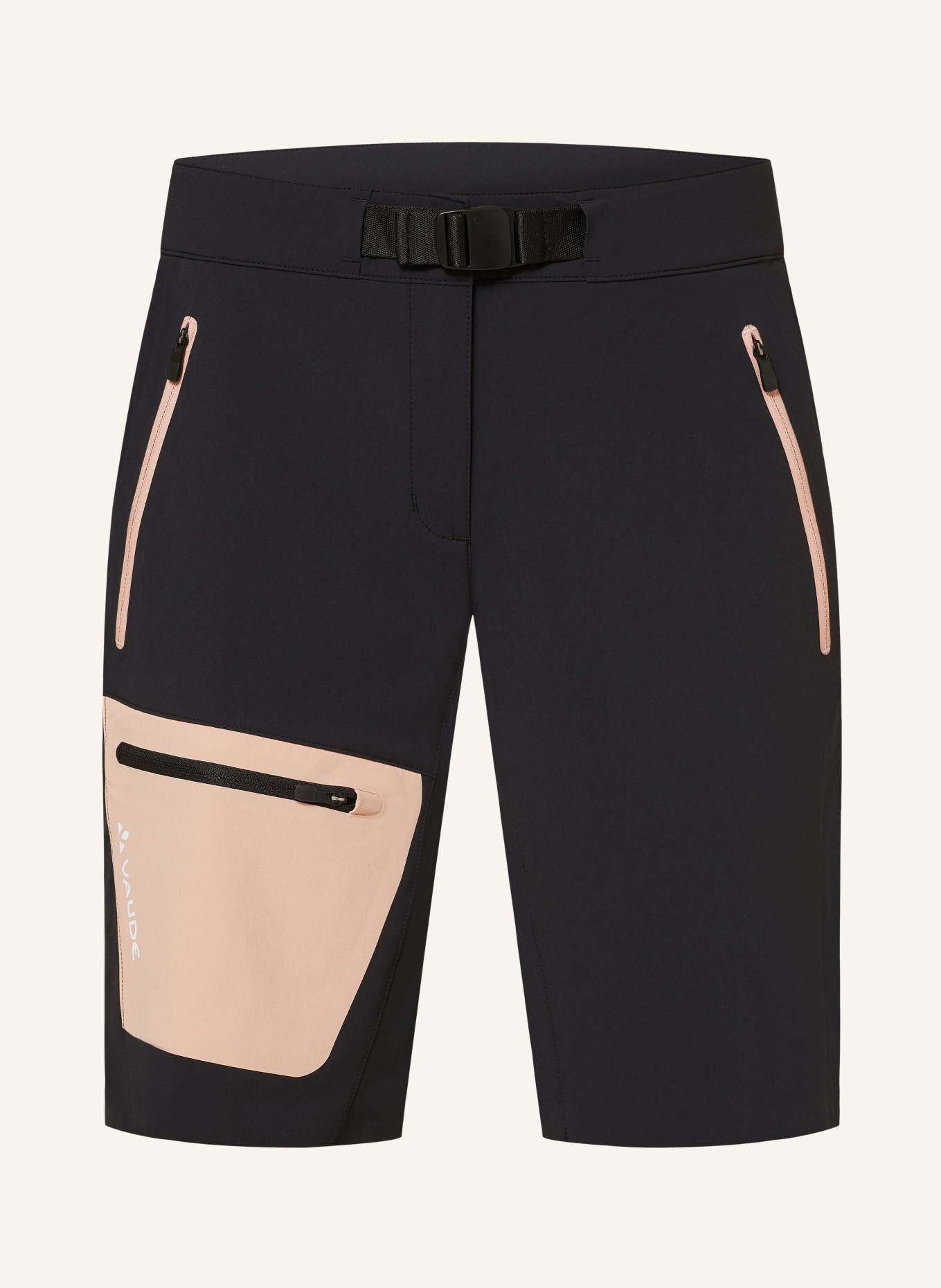 VAUDE Trekking shorts BADILE, Color: BLACK/ ROSE (Image 1)