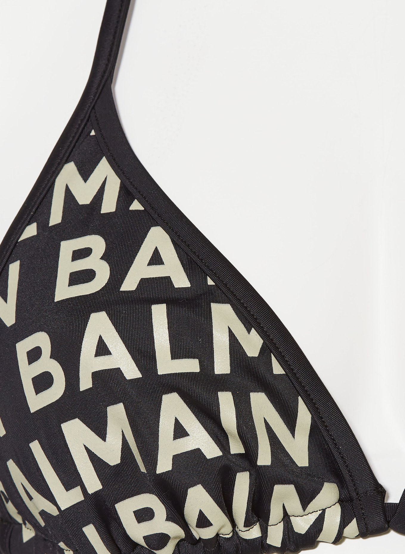 BALMAIN Triangle bikini, Color: BLACK/ ECRU (Image 5)
