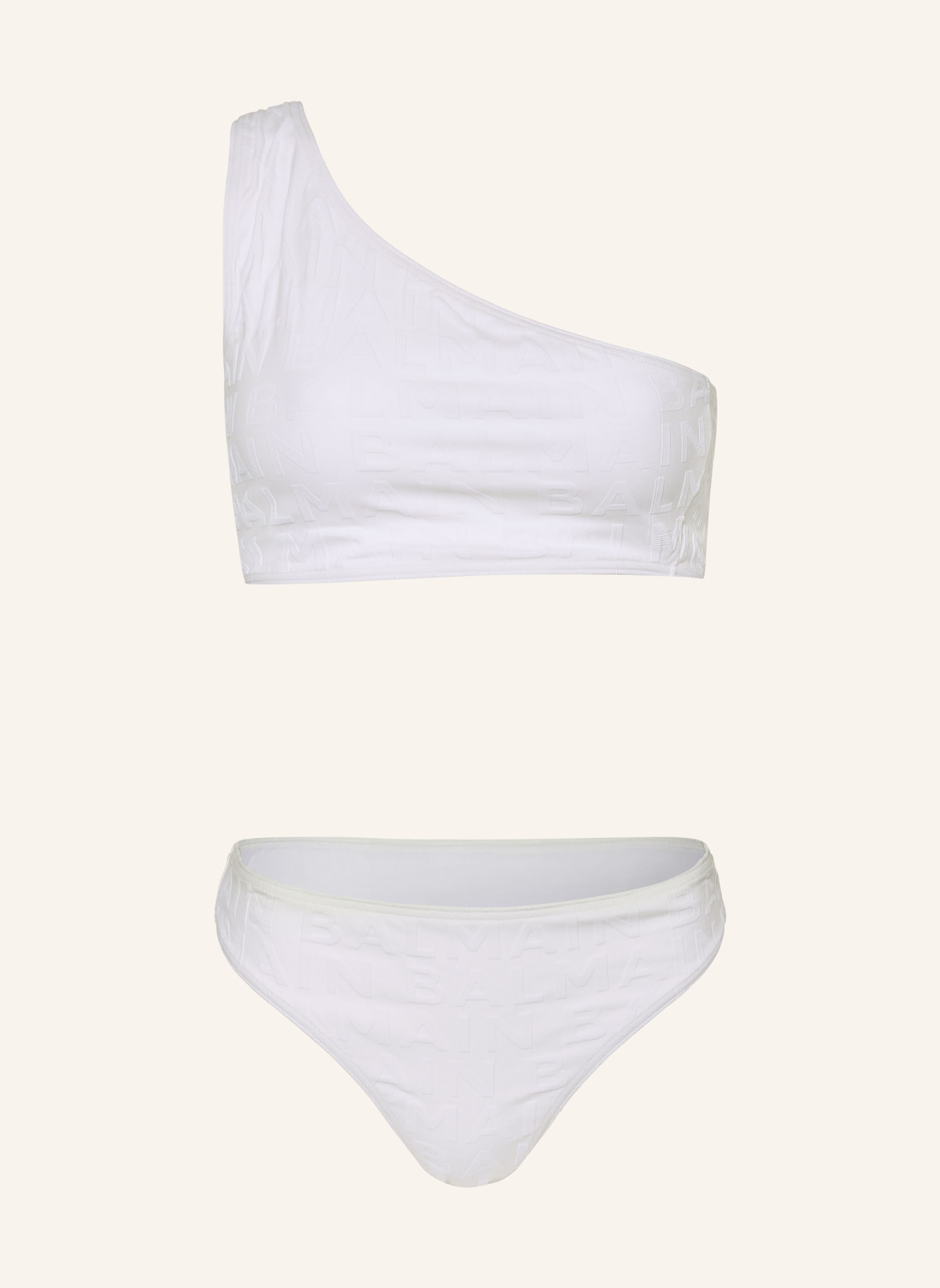 BALMAIN One shoulder bikini, Color: WHITE (Image 1)